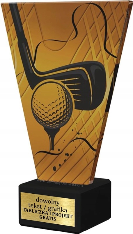 

nagroda Golf szkło+marmur+grawer20cm