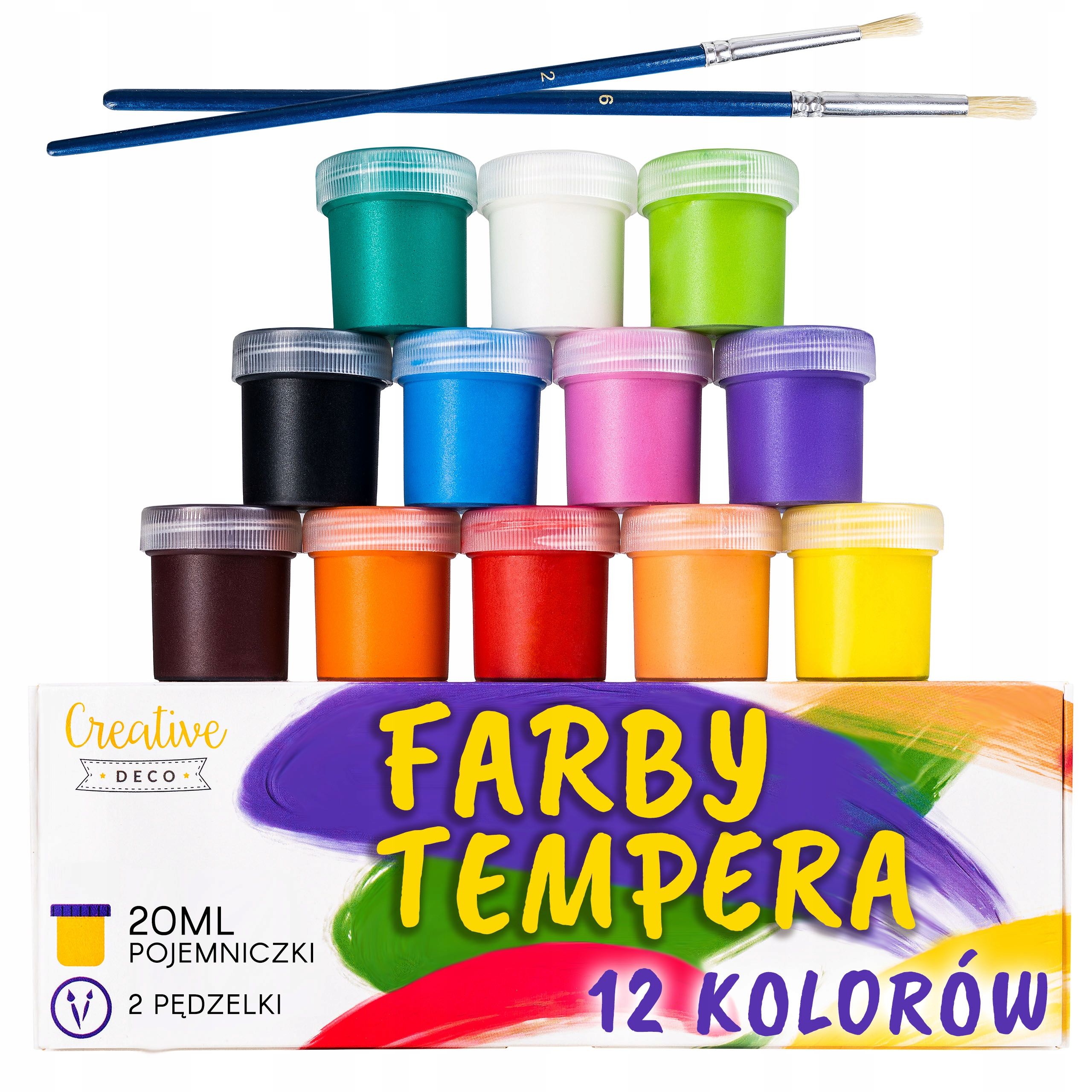 

Farby plakatowe tempery zestaw 20ml
