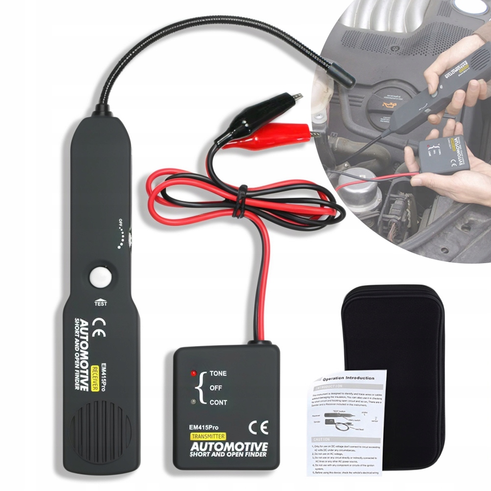 Tester Instalacji Samochodowej Kabli Wykrywacz Zwarć, Ciągłości Przewodów