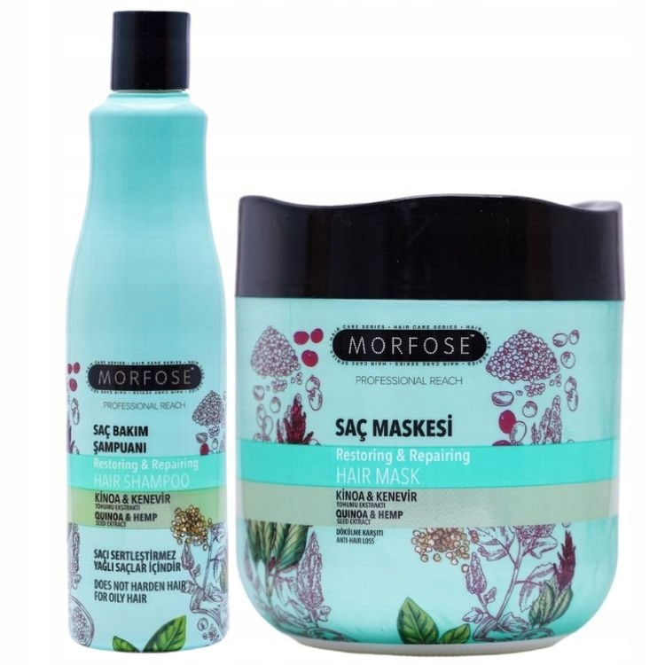 Morfose Quinoa & Hemp Set Posilující Šampon 500 ML Maska 500 ML