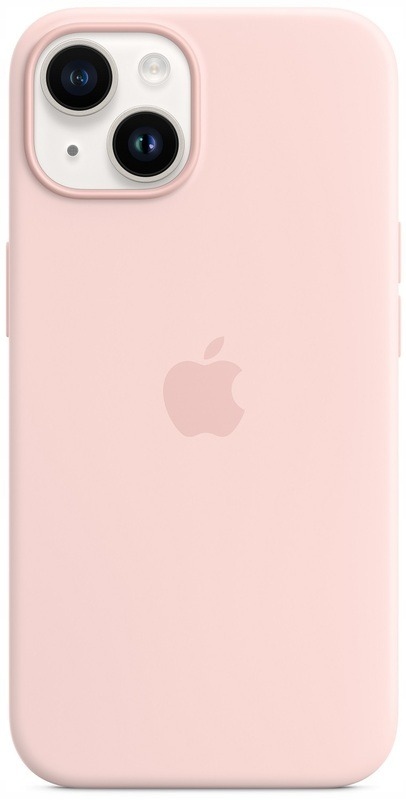 Silikonové pouzdro na iPhone 14 Křídově růžové Silicone Case Chalk Pink