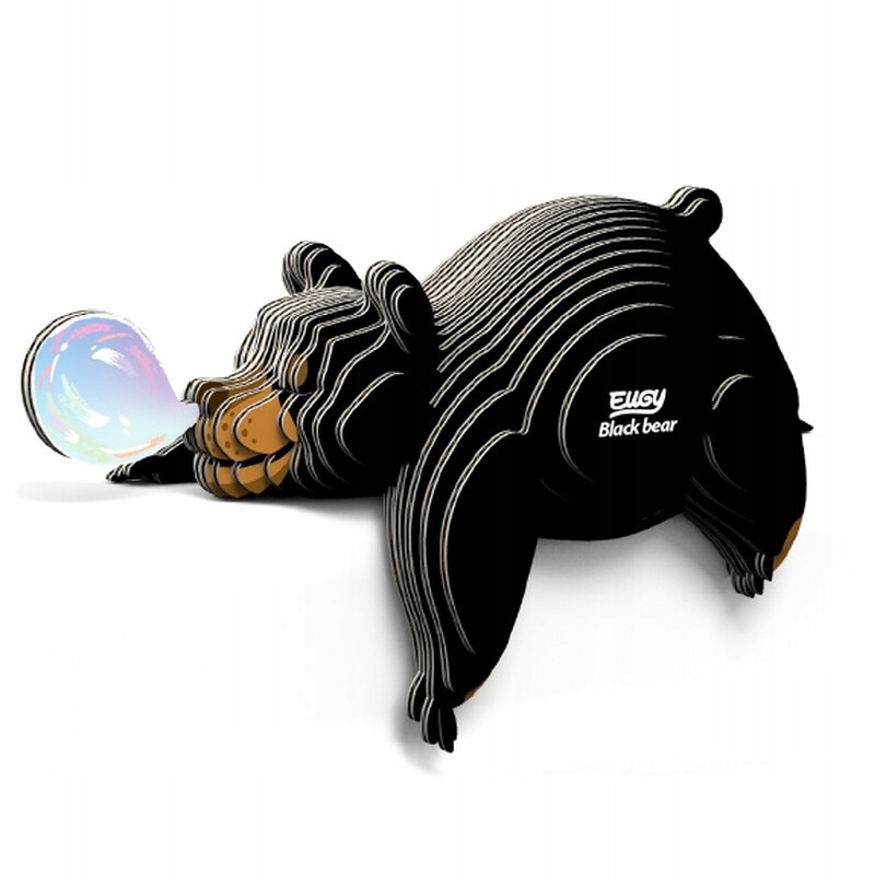 

Czarny Niedźwiedź Eugy. Eko Układanka 3D