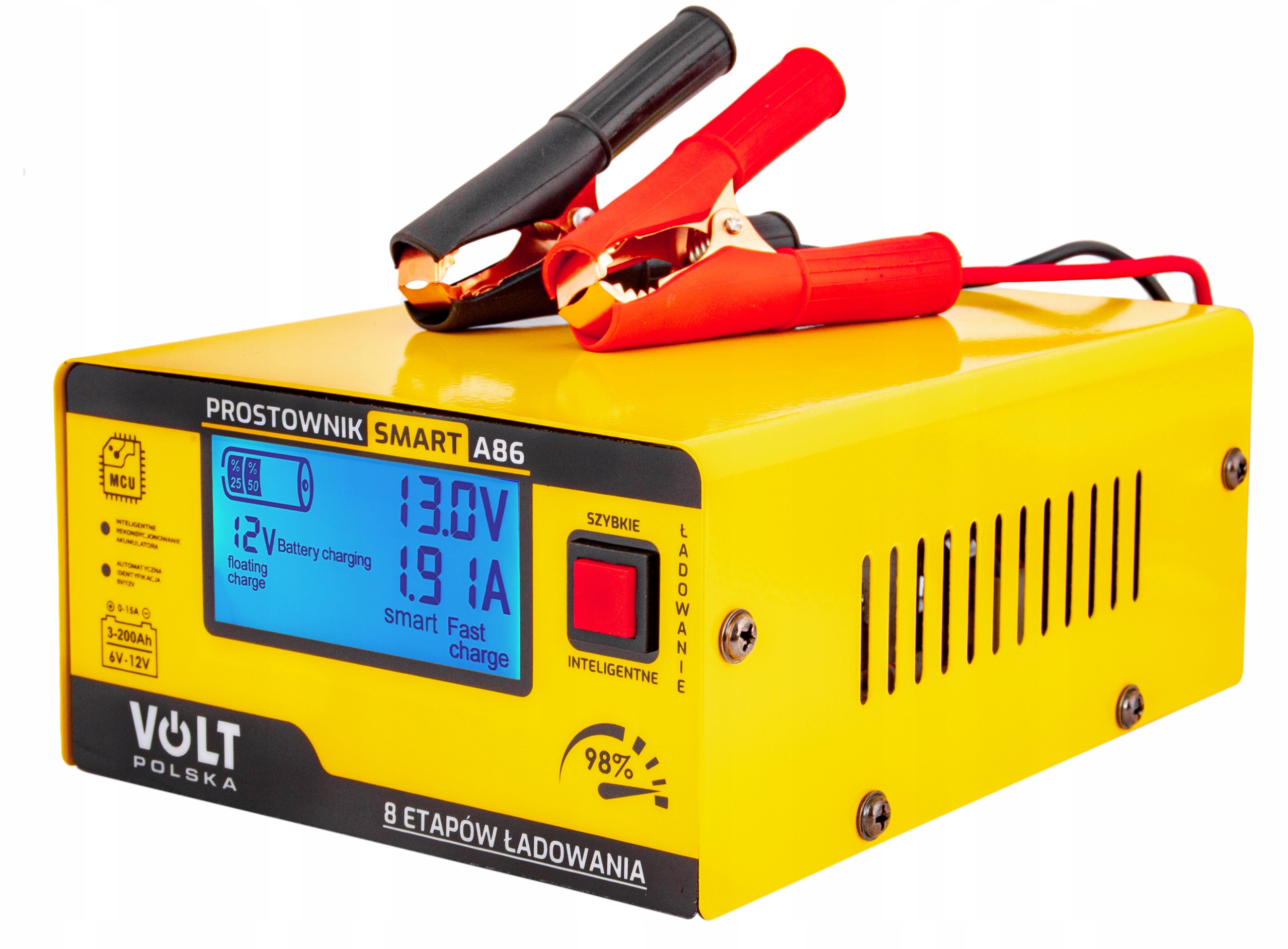 ŁADOWARKA PROSTOWNIK DO AKUMULATORA LCD 6V 12V 15A EAN (GTIN) 5903760240080