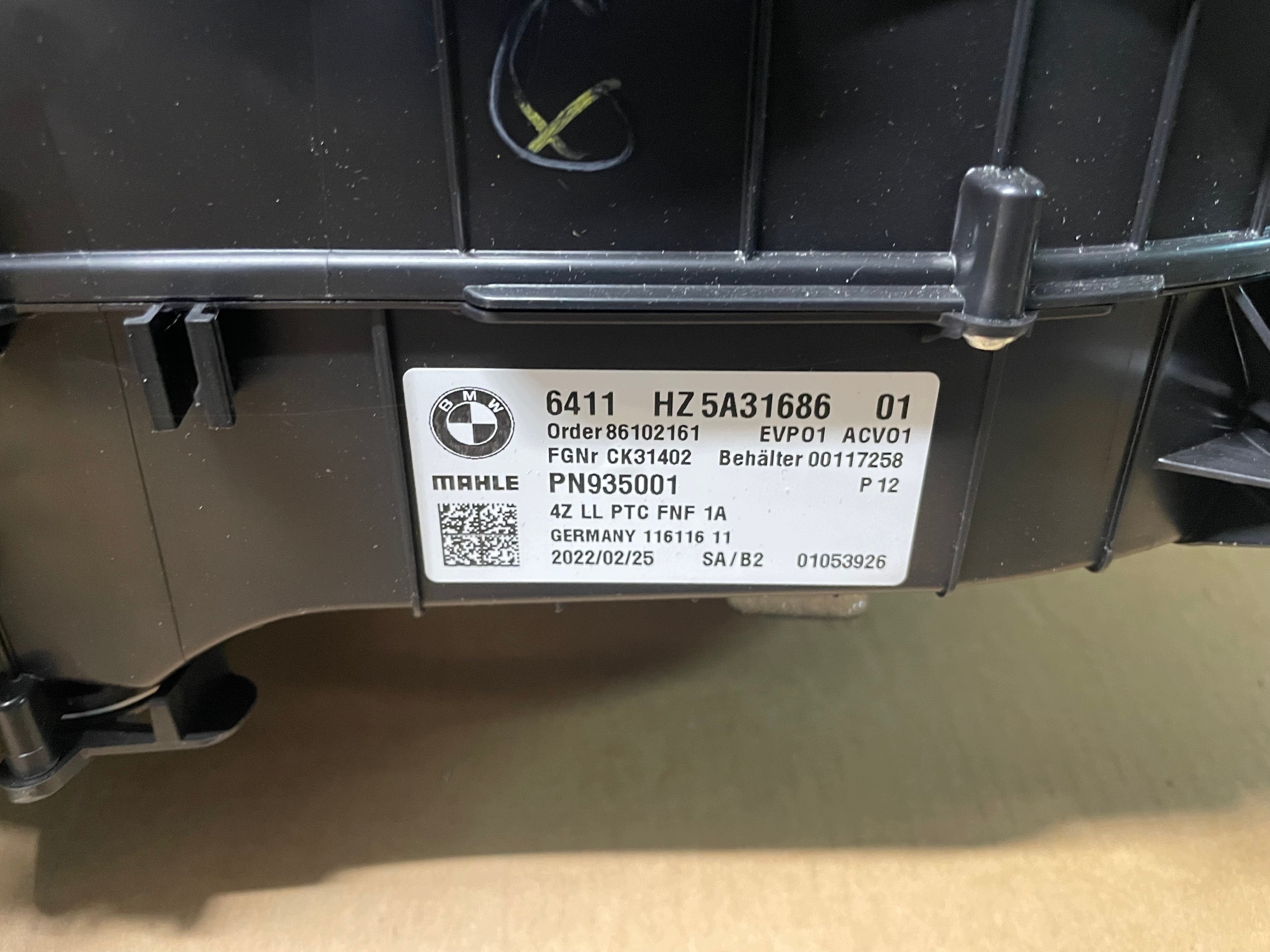 heater heating BMW 5 G30 G31 LCI