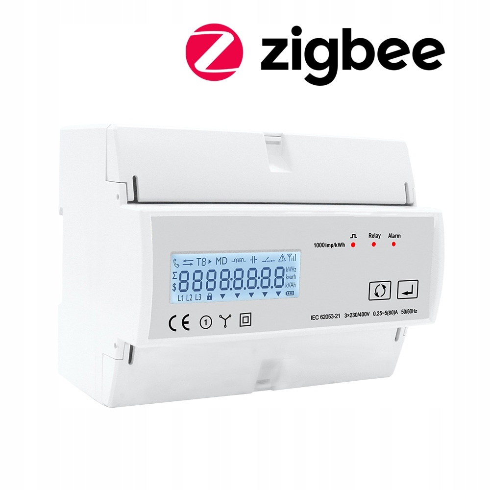 

Licznik 2-kierunkowy 3F ZigBee Tuya przekaźnik 80A