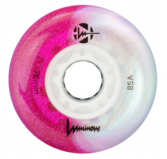 KOŁA ŚWIECĄCE DO ROLEK LUMINOUS COTTON CANDY 76MM BROKAT