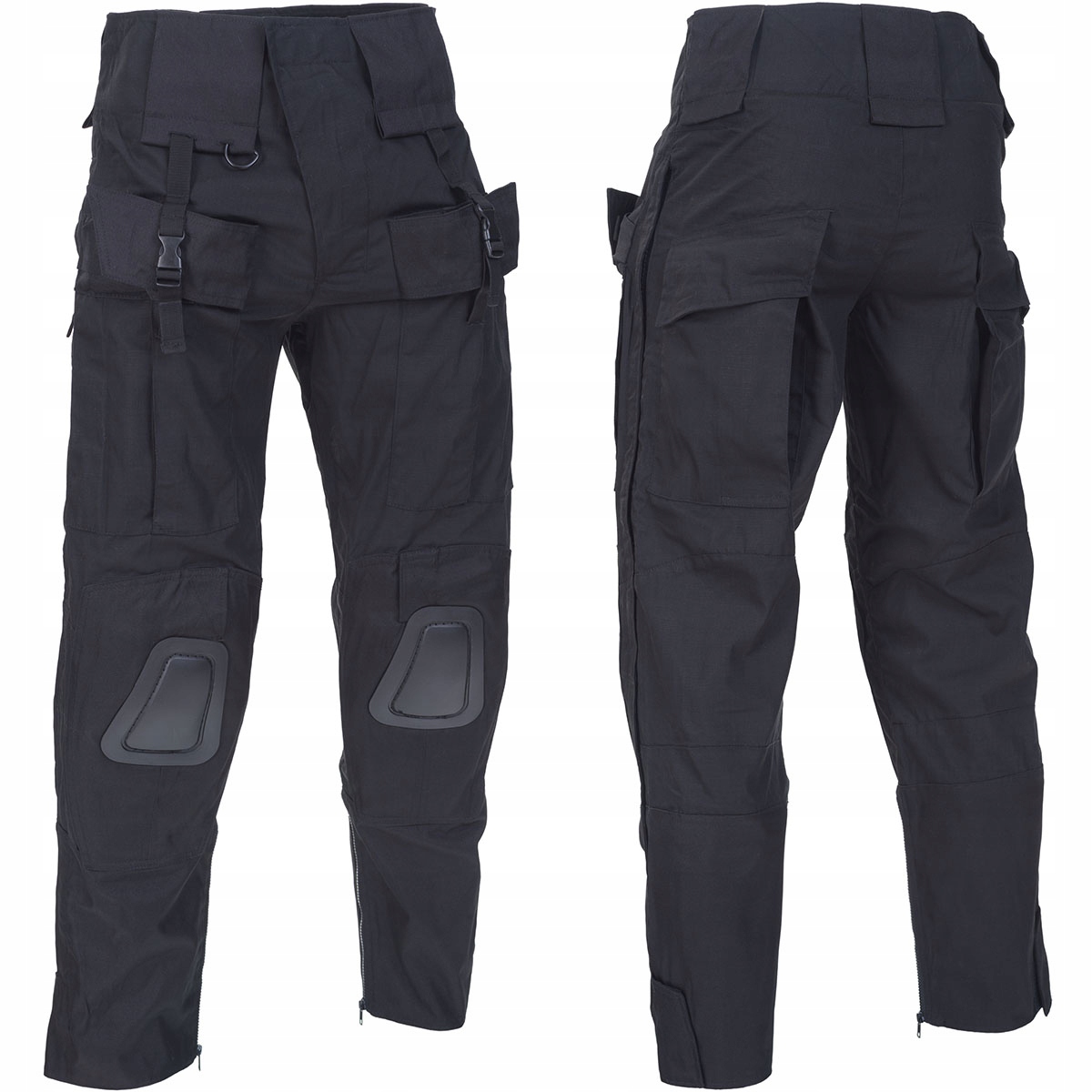 Kalhoty Mil-Tec Combat Warrior Černé Rip-Stop Cordura Knee Pad XXL