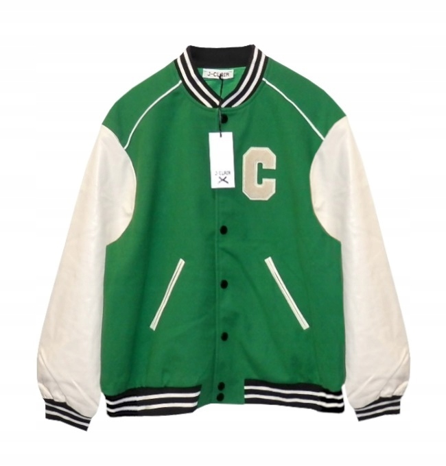 Pánská Baseballová Bunda Mikina Teplá S Podšívkou Kombinované Materiály L/XL