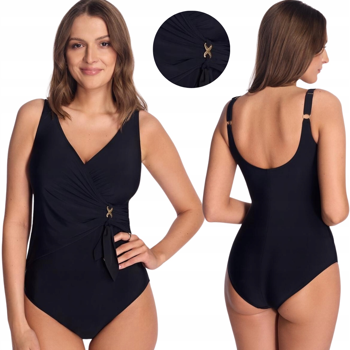 Dámské černé modelovací jednodílné plavky Ava Skj 69 90E