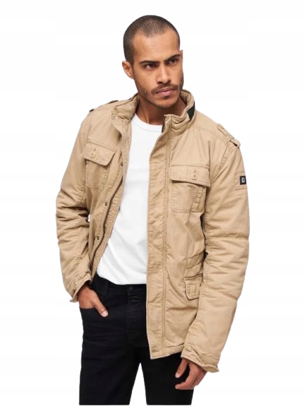 Brandit Outdoorová Béžová Pánská Parka Bunda S Kapsami XL J7D