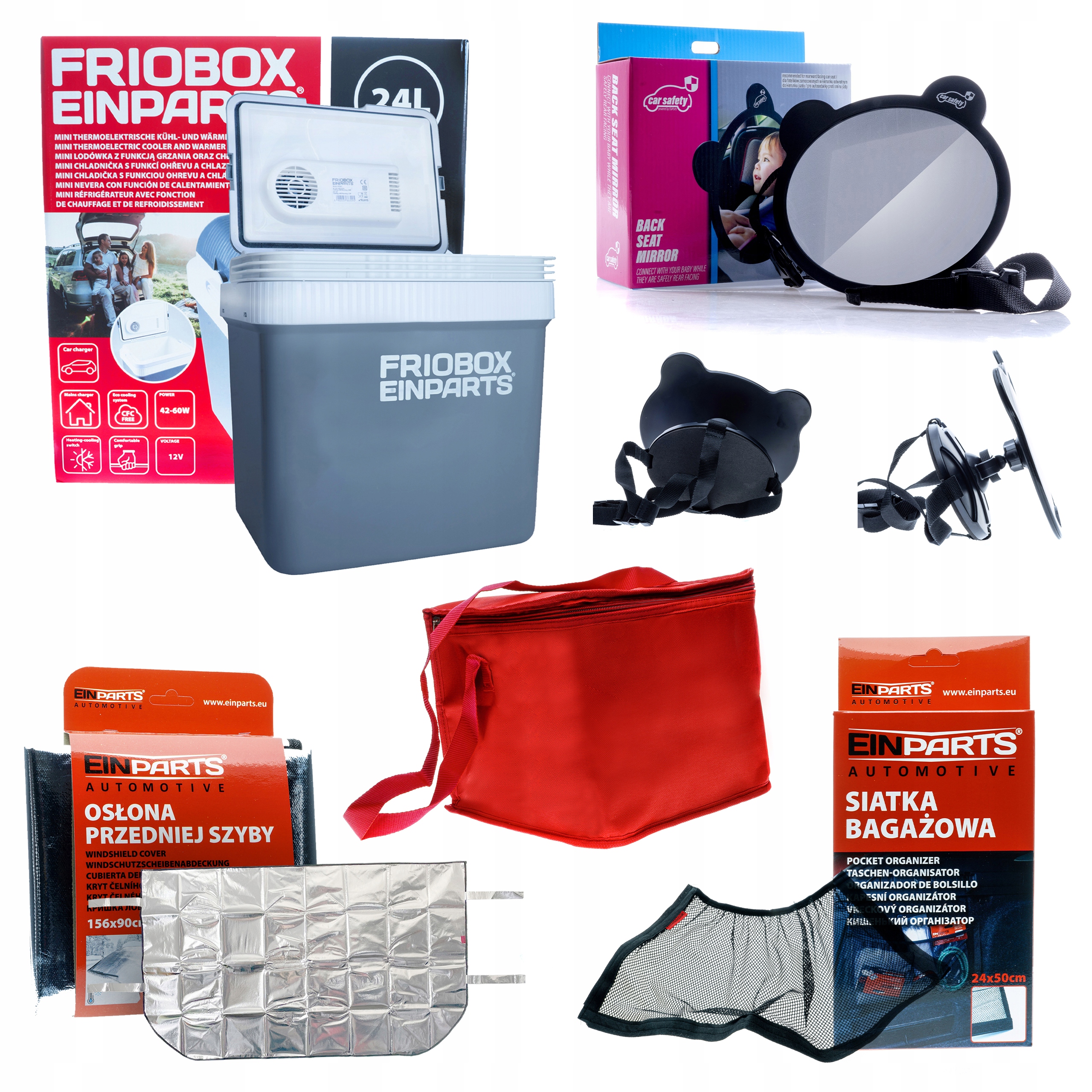 Sada Autochladnička Termotaška Síťka Kryt Skla Zrcátko