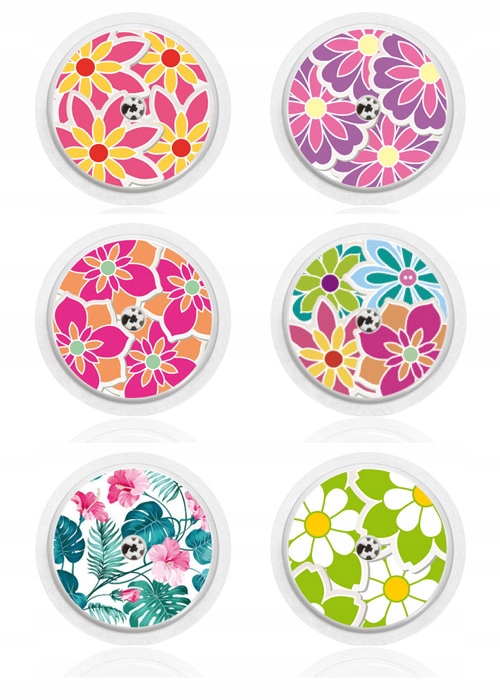 

Naklejki na sensor Freestyle Libre Kwiaty 6 szt.