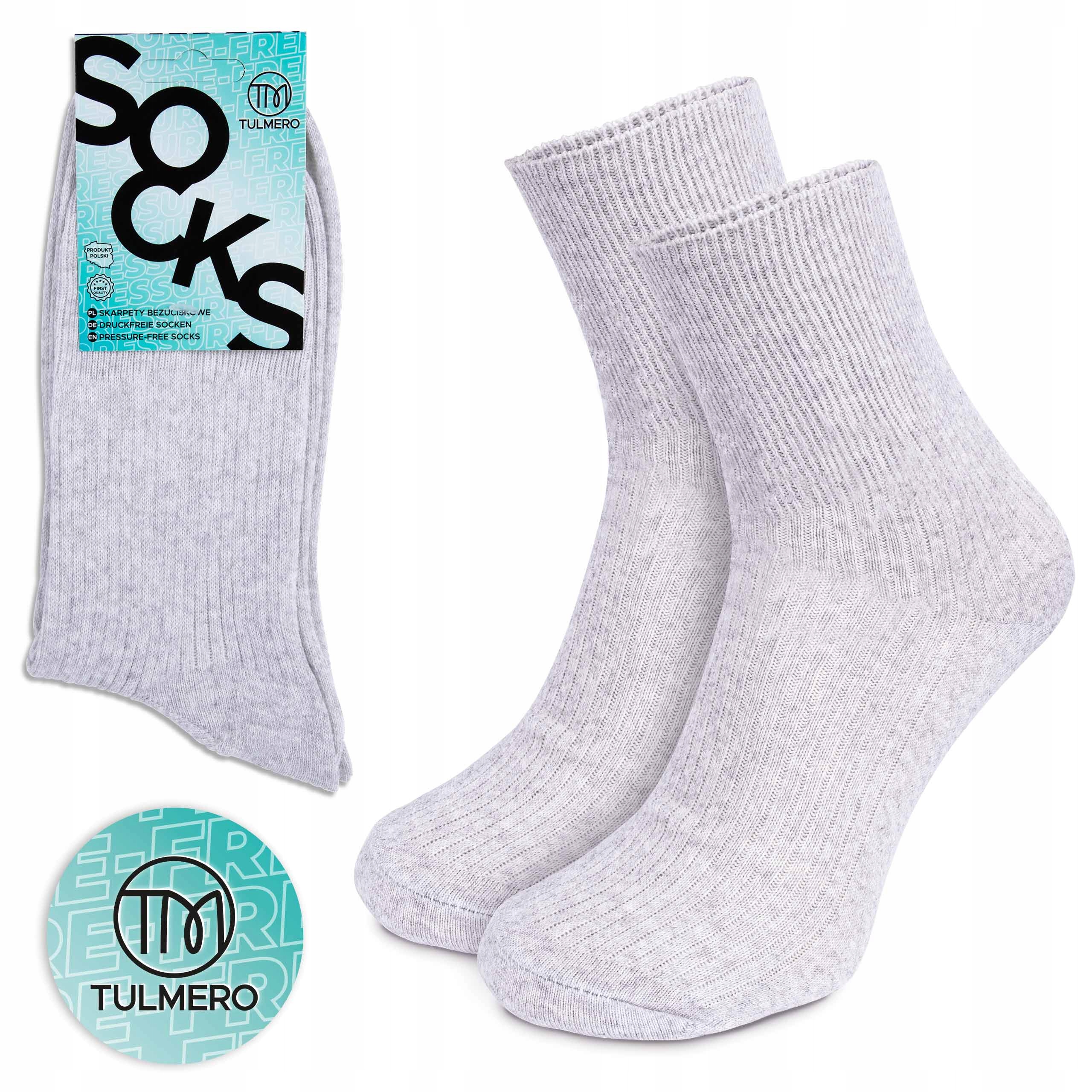 

Skarpety Bezuciskowe Męskie Polskie Szare 41-43