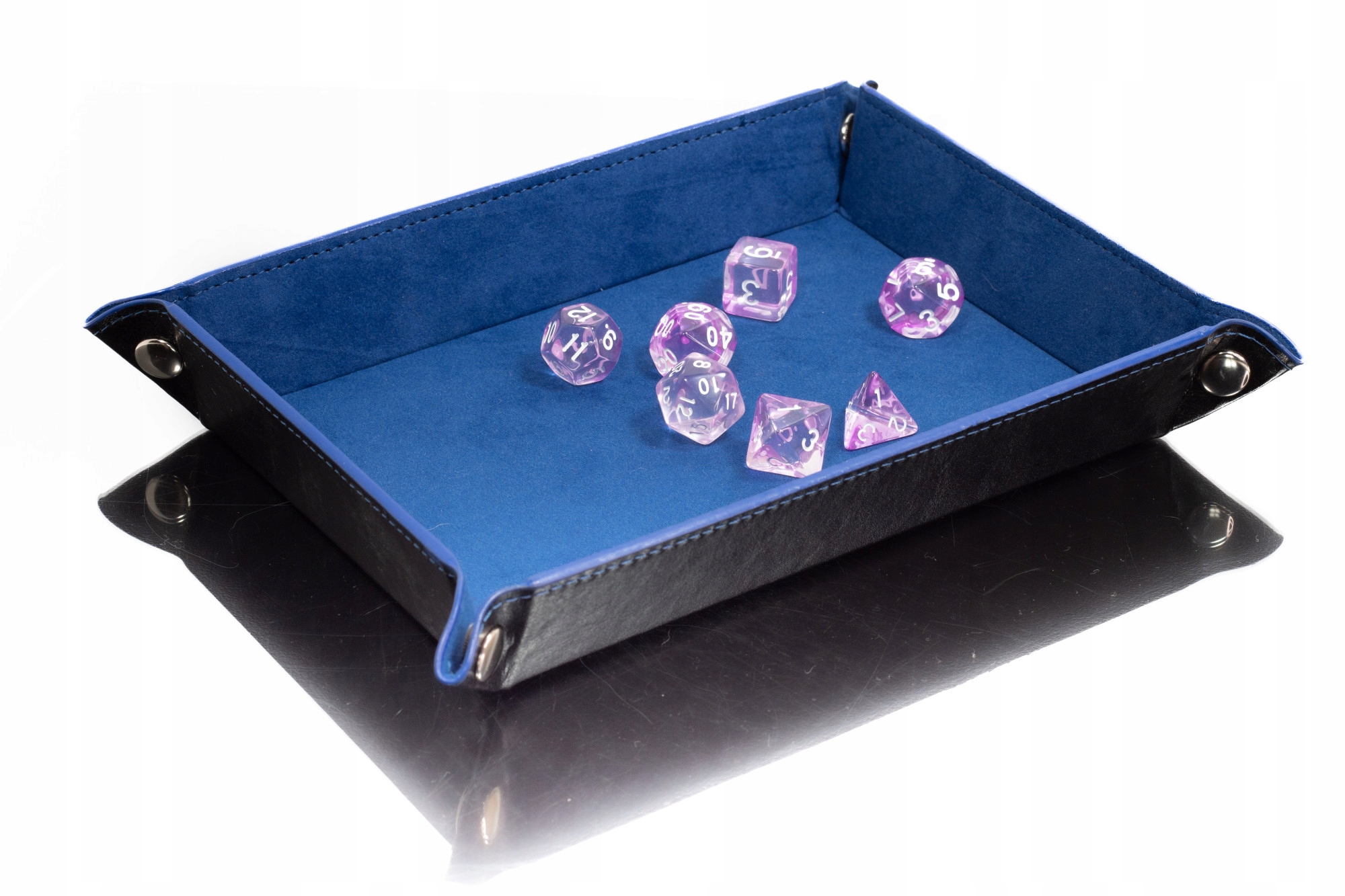 KOSTKI RPG PRZEKLĘTY AMETYST ZESTAW 7 PRZEZROCZYSTYCH KOŚCI Producent RGFK