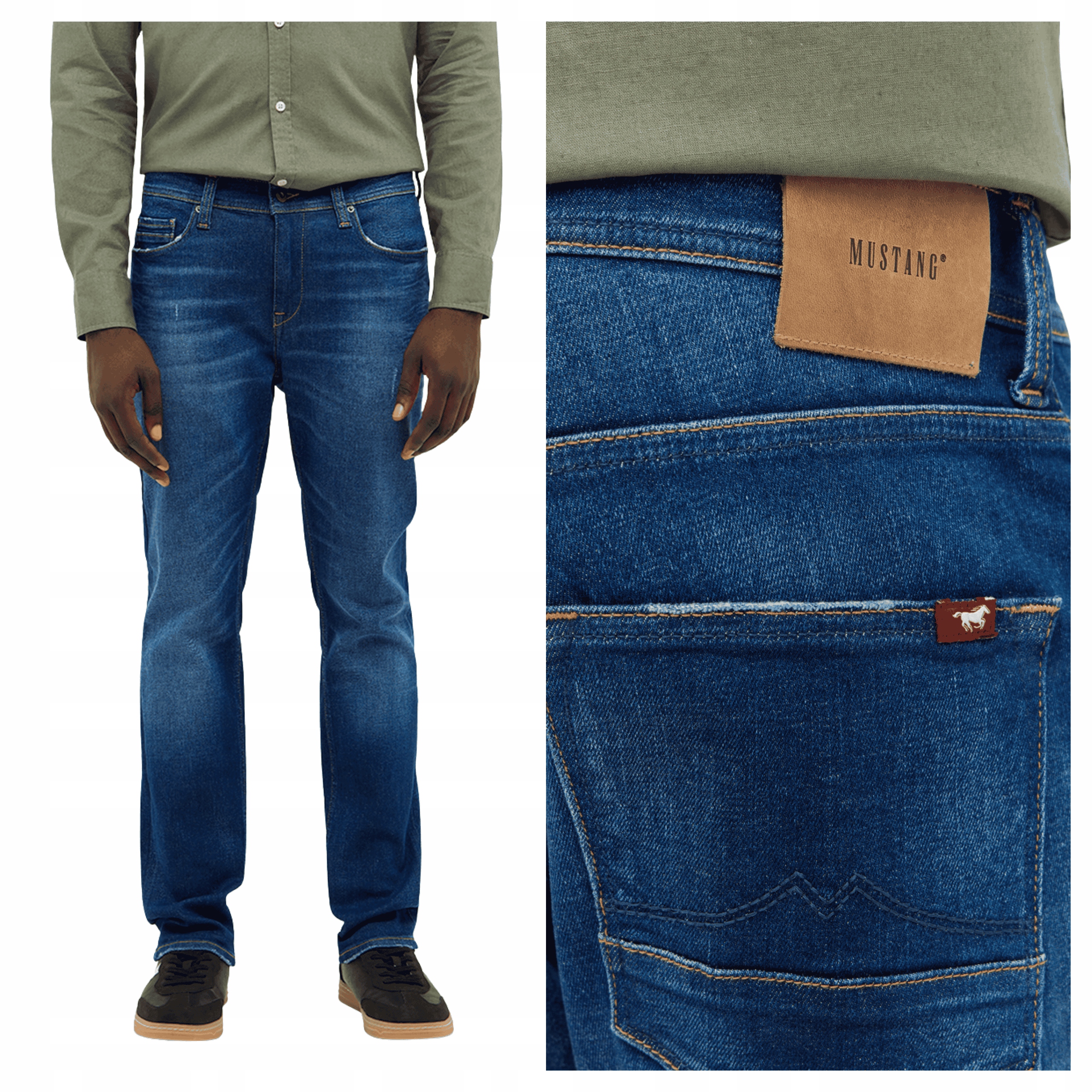Pánské džínové kalhoty Mustang Vegas Slim Modré Denim W31 L32