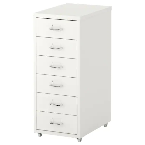 

Ikea Helmer Komoda na kółkach biały 28x69 cm
