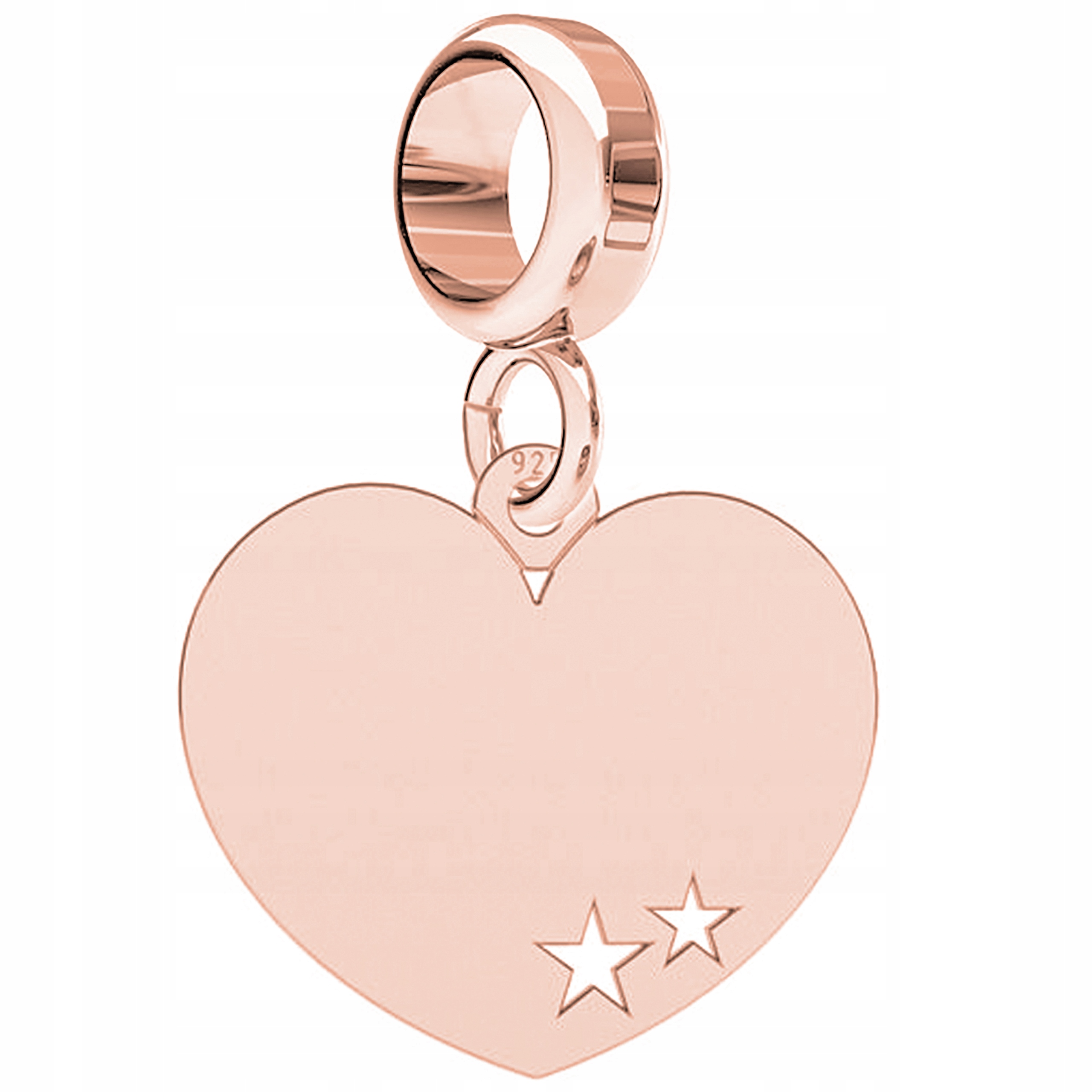 Charms Pozlacené srdce Hvězdičky Plech se srdcem Hvězdy Srdce Stříbro 925