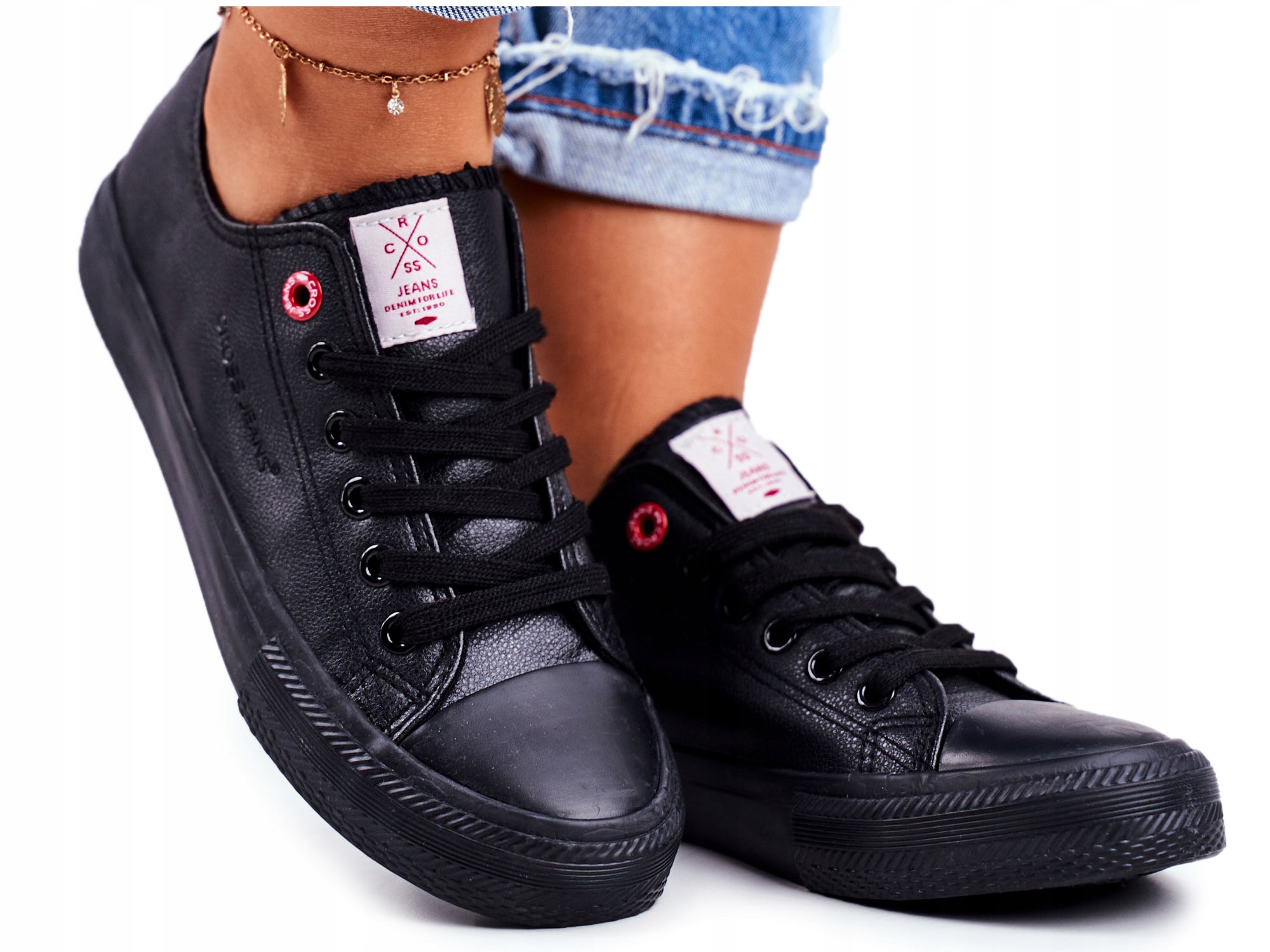 

Damskie Trampki Cross Jeans Czarne DD2R4029 Eko 38