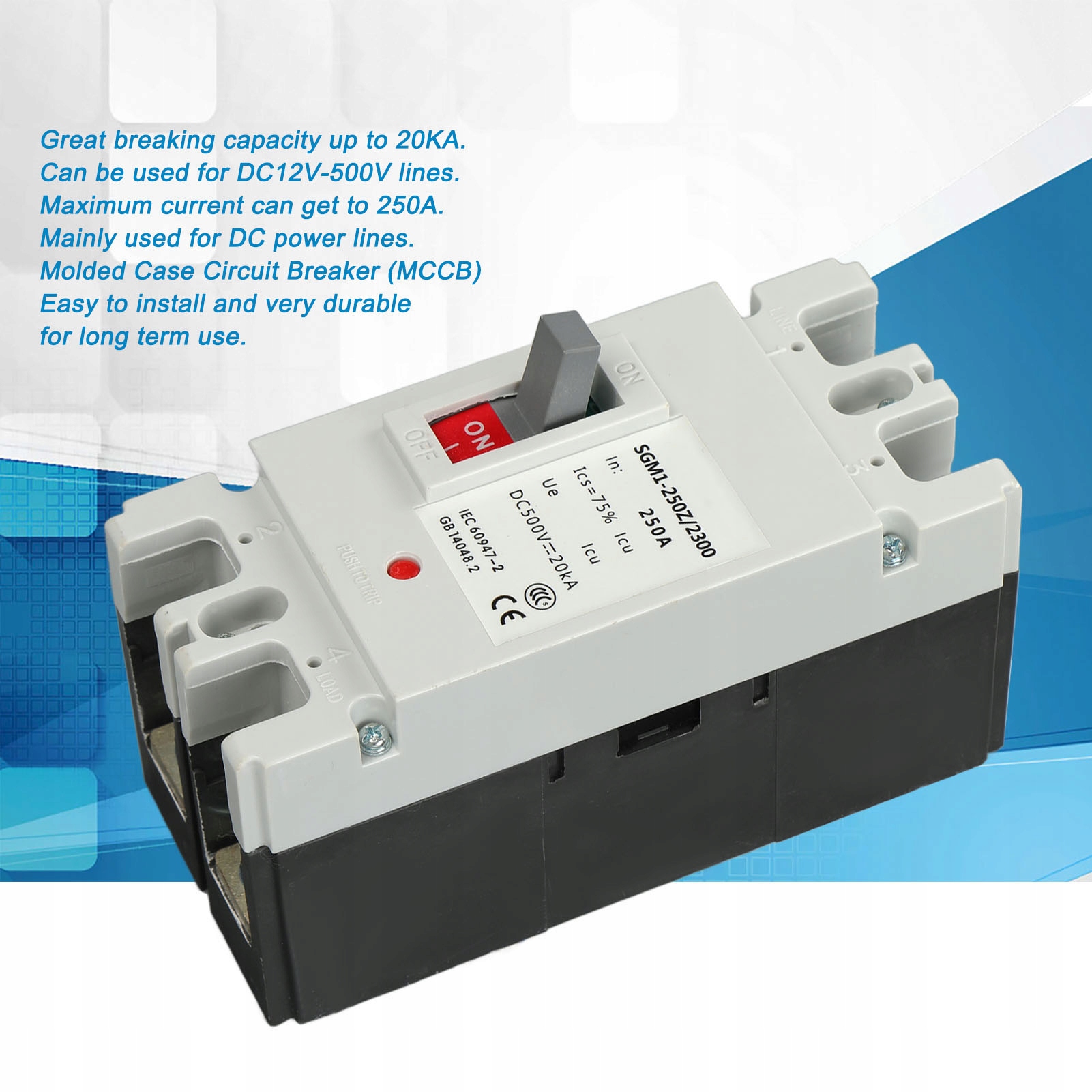 Wyłącznik obwodu 2P MCCB Solar Battery Protection Producent części 3F Quality