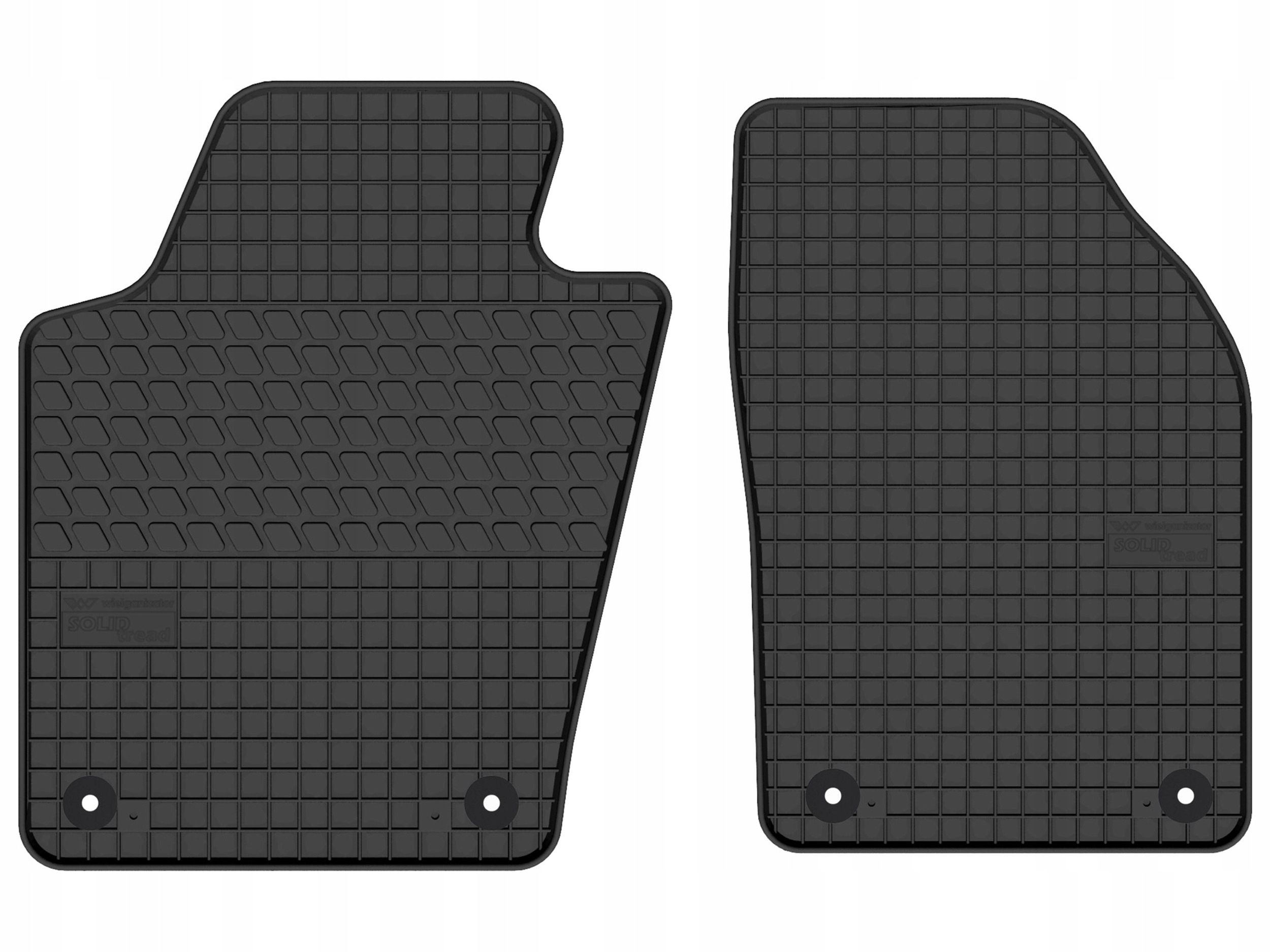 Dywaniki gumowe MotoHobby do Skoda Fabia III 2014-2021 przód 2 szt. czarne