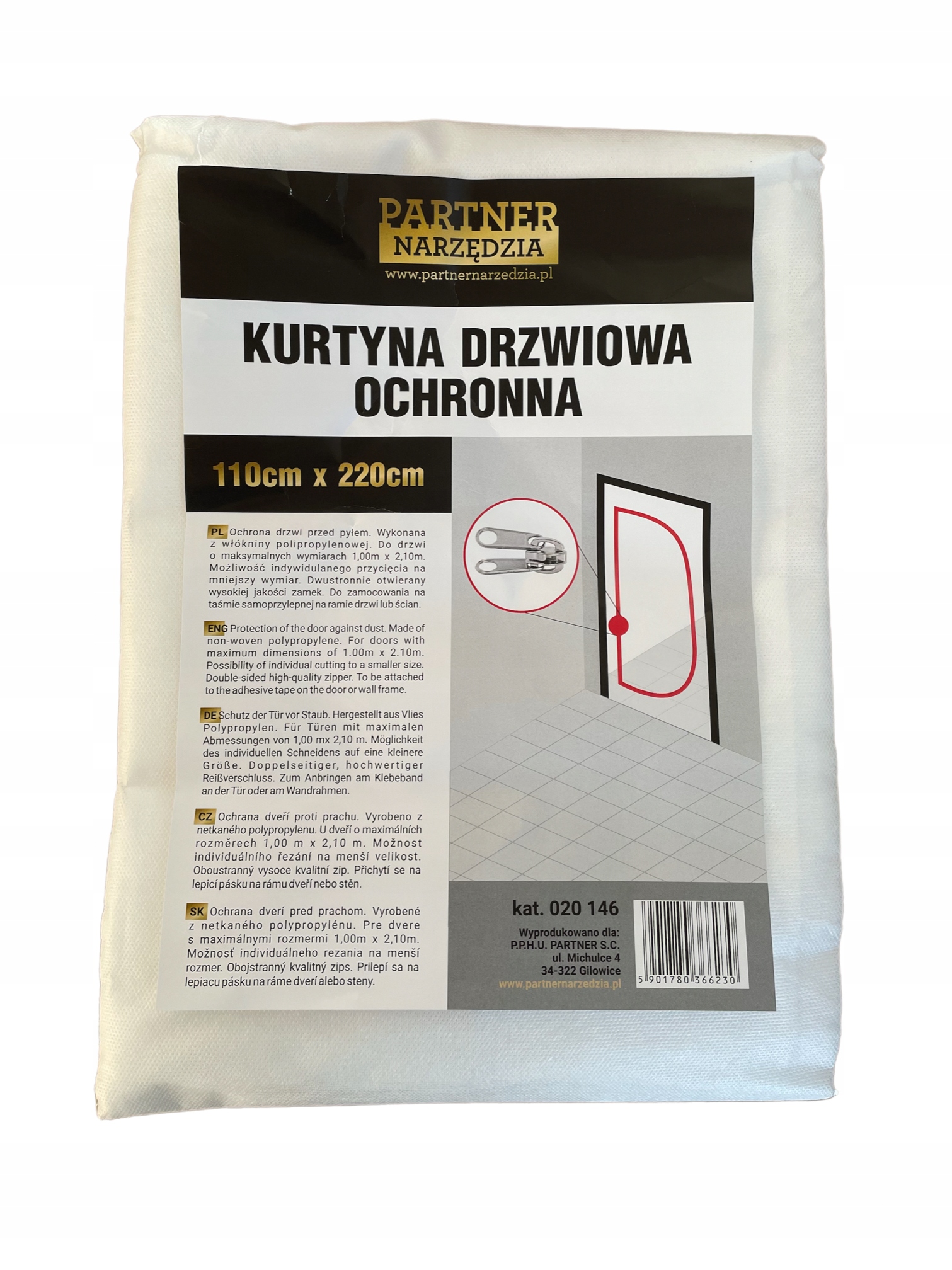

Kurtyna przeciwpyłowa 110x220 drzwi remontowe