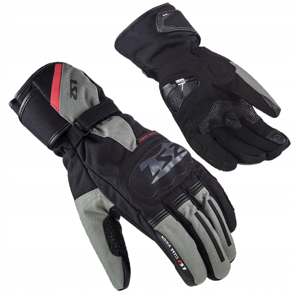 Pánske Motocyklové Rukavice LS2 Sneh Nepremokavé Textilné Zimné