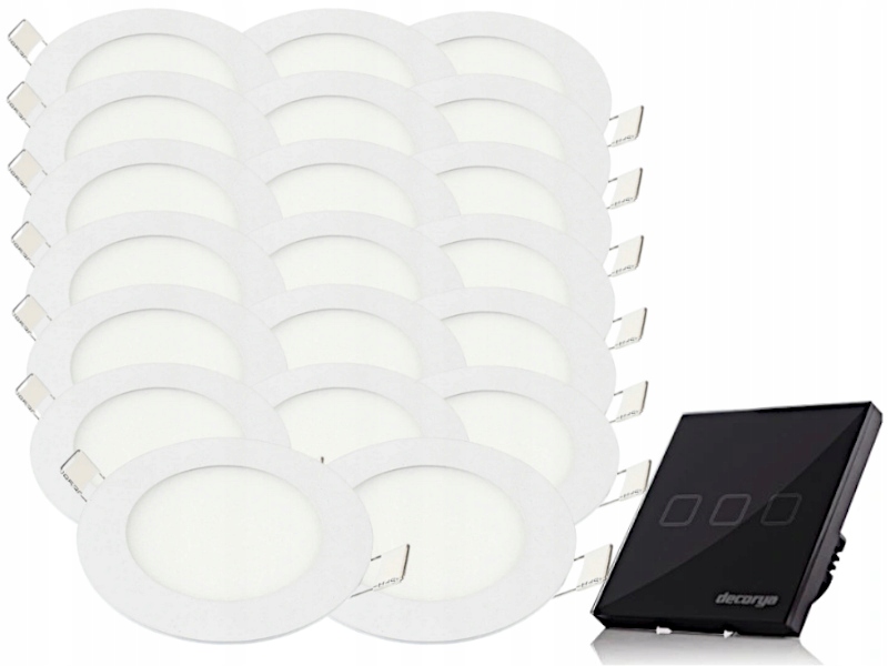 Sada Tenký panel Led svítidlo 3W 20x Vypínač