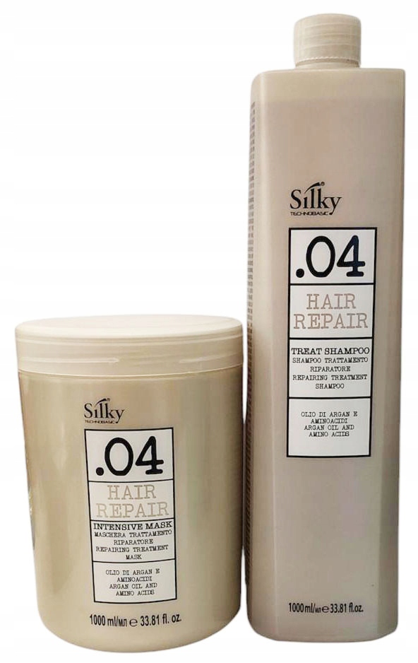 SILKY.04 Sada Šampon A Regenerační Opravná Hydratační Maska 1000 ml