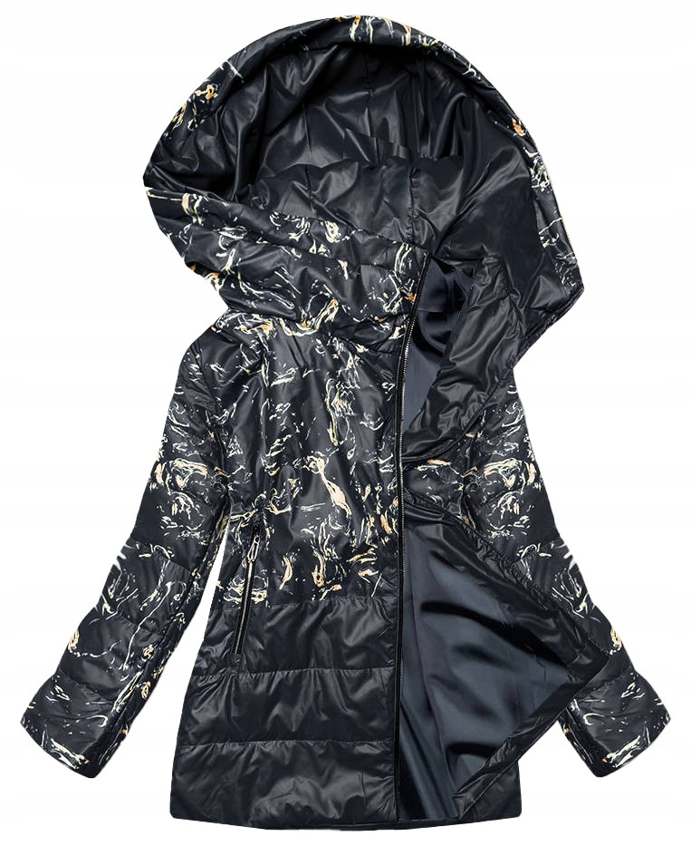 Dámská Bunda S Potiskem 7769 Černá 46