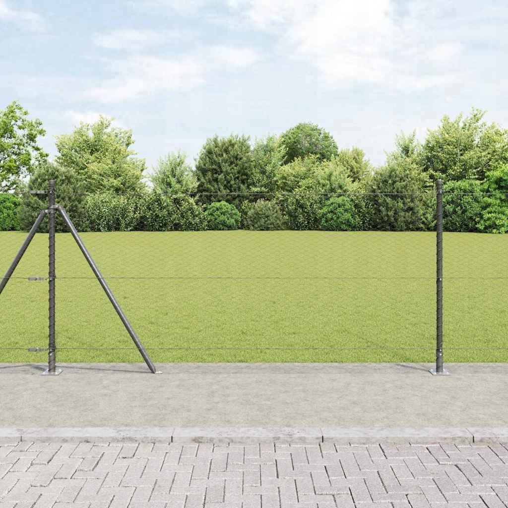 Šedý hexagonální plot 0,8 x 10 m, ocelový