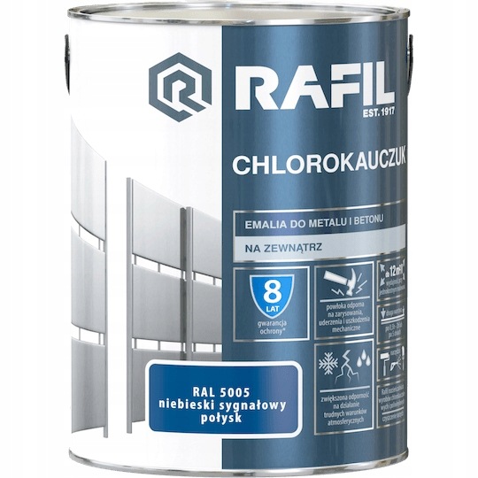Rafil Chlorkaučukový Smalt 5 L Signální Modrý 5005 Lesk