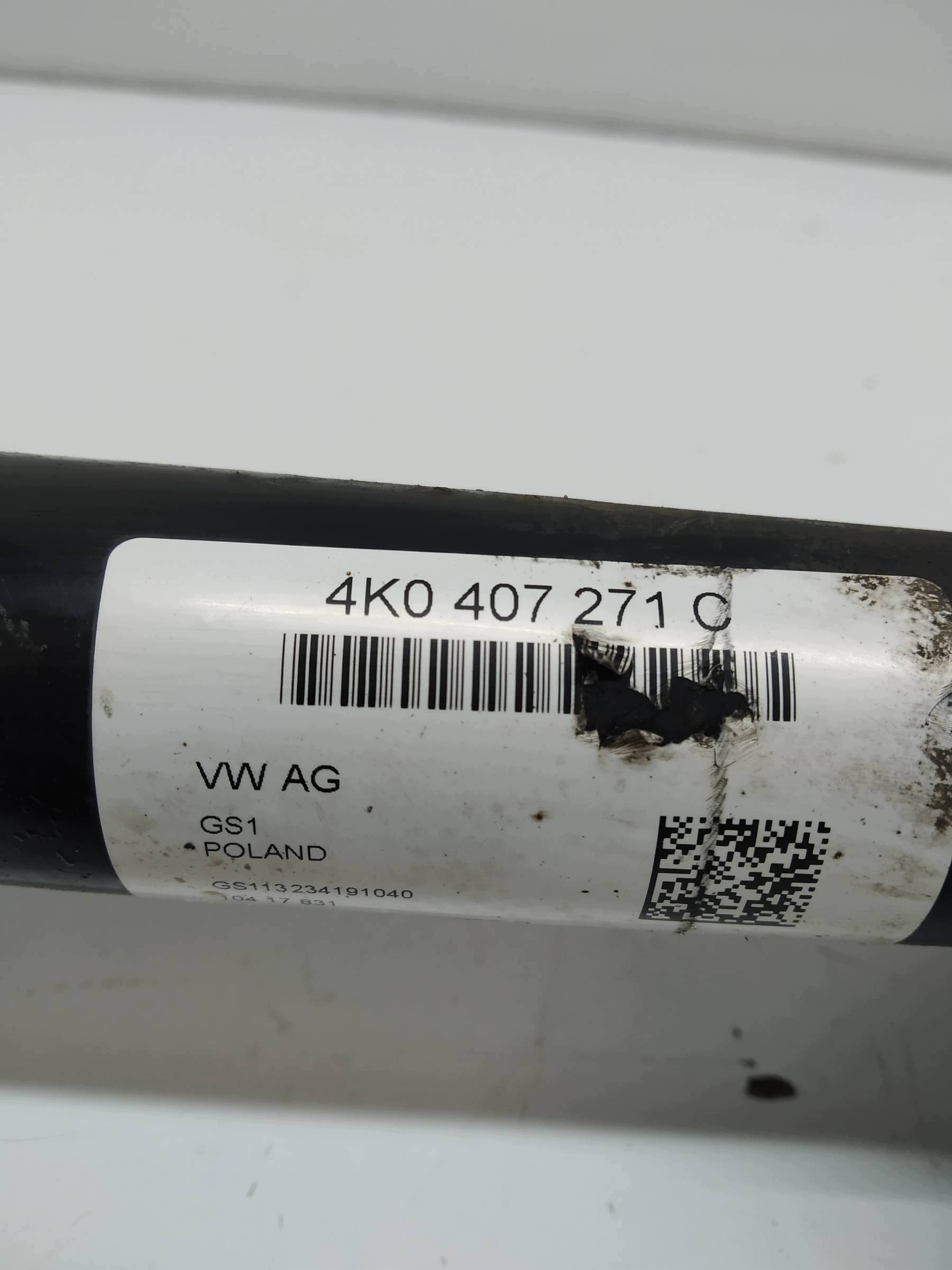 semi-axis left front 2.0 TDI 163 KM 4K0407271C Audi A6 V (2018-) C8