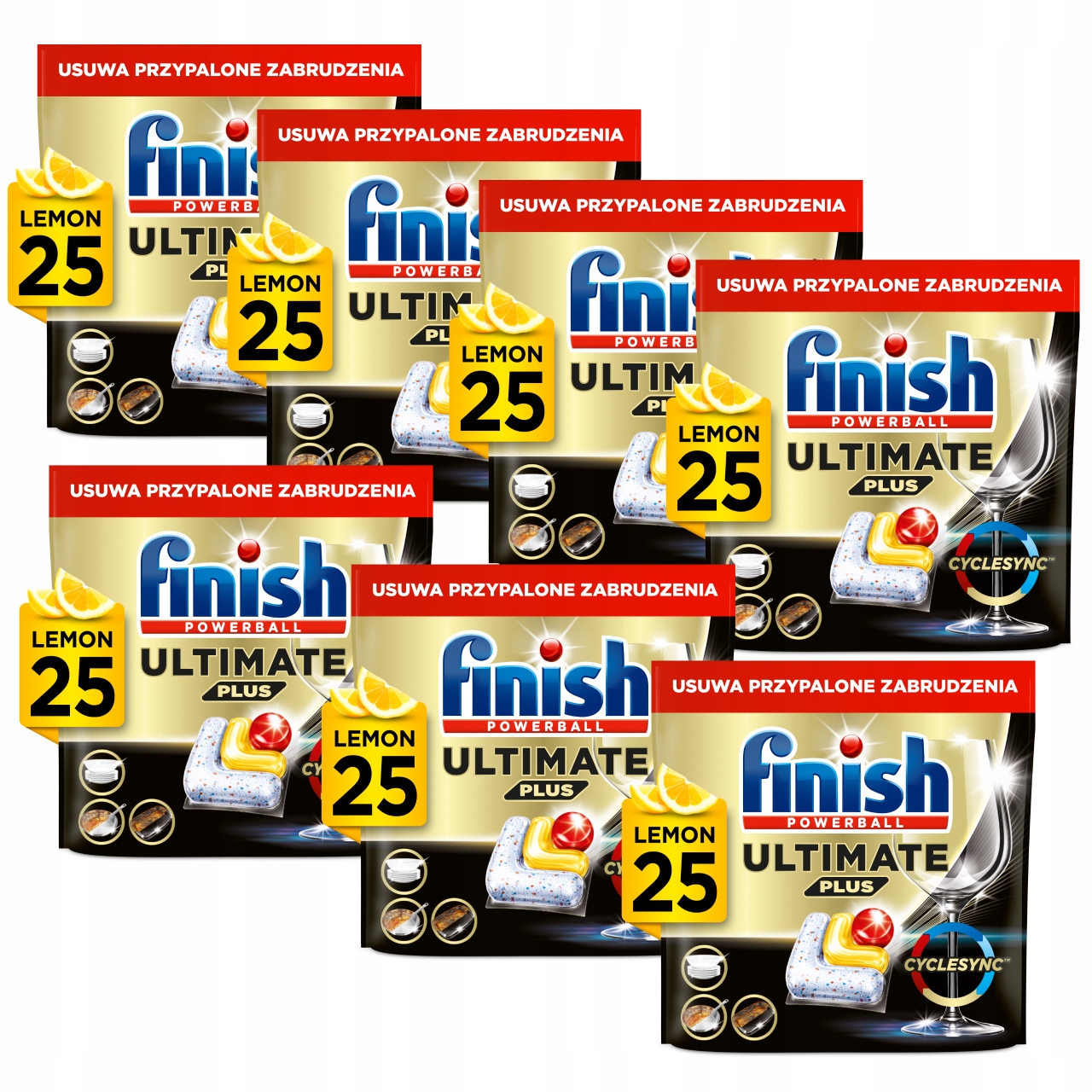 Levně Finish Kapsle do myčky nádobí Ultimate Plus 25x7=175 Kusů Lemon Citron