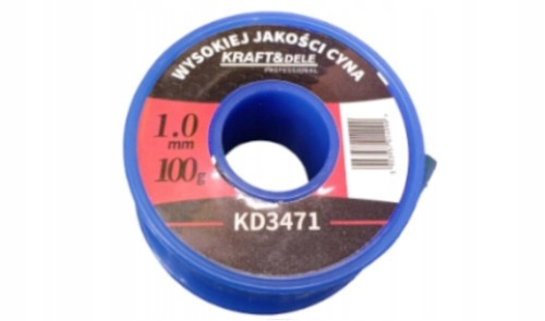 Cyna do Lutowania Drut Lutowniczy 1 mm 100g Ktaft&Dele