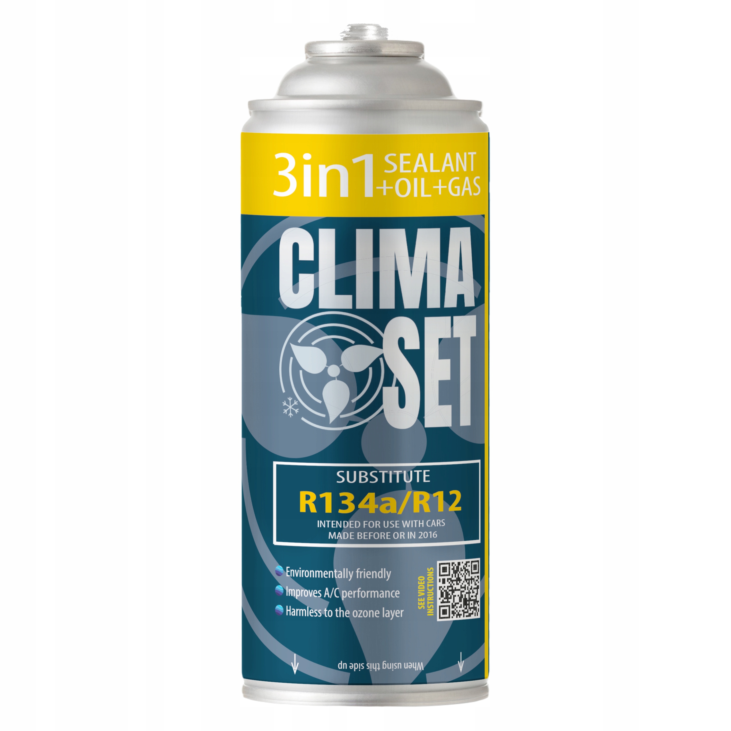Gaz do klimatyzacji R134a 2x453g, olej, uszczelniacz ZESTAW Producent ClimaSet