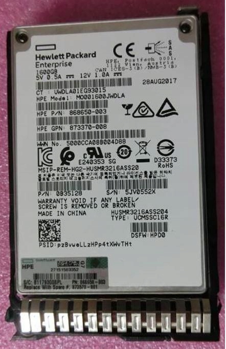 Packard Enterprise 1.6TB Sas 12G Sff Sc Ds Mu Ssd