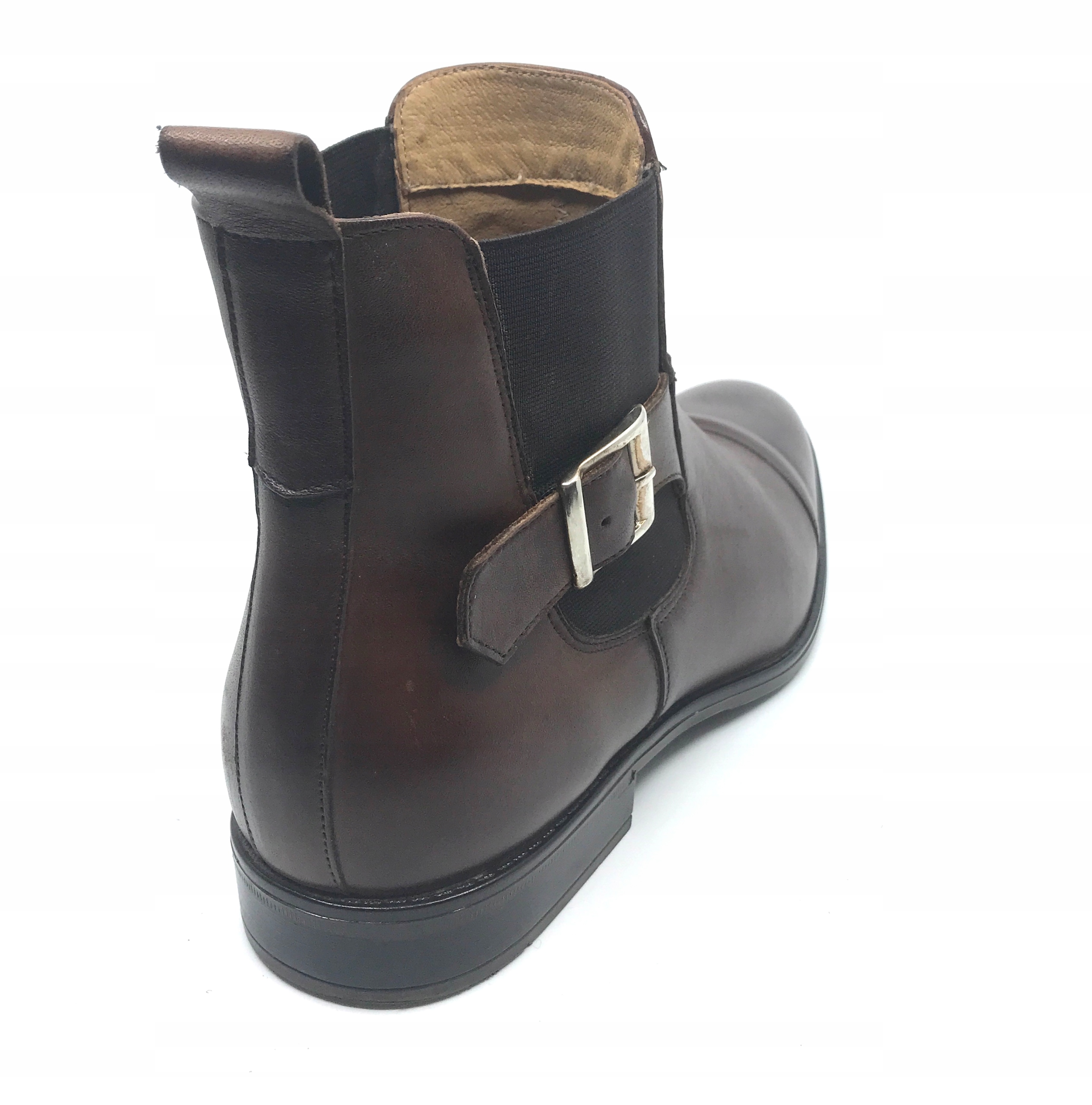 BUTY SZTYBLETY MĘSKIE SKÓRA BRĄZ 44 29,5 cm PAN Model 1436