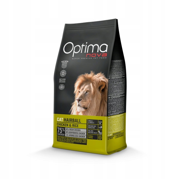 Optimanova Cat Hairball z formułą odkłaczania 8 kg