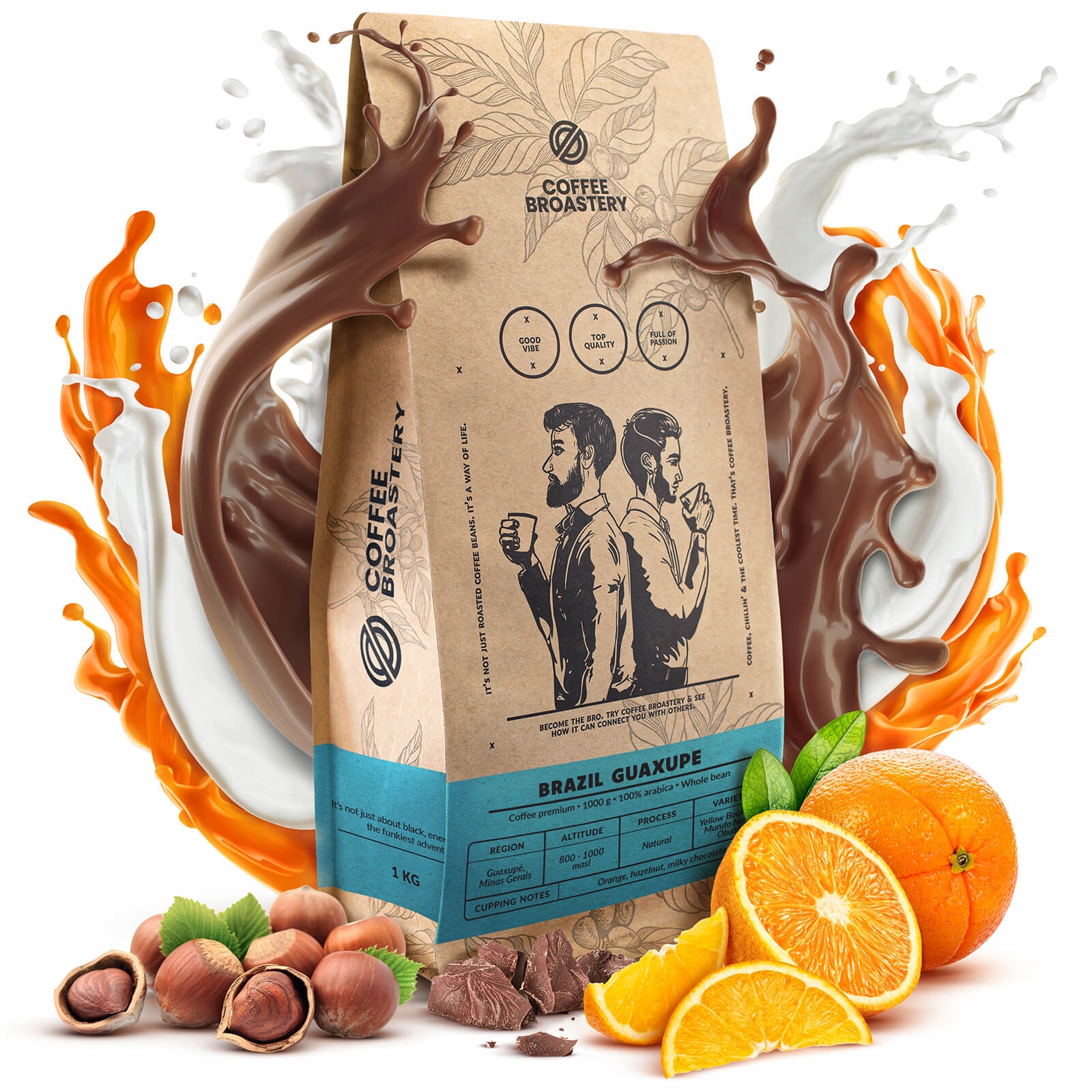 Káva zrnková Coffee Broastery Arabica Brazílie Guaxupe 1 kg