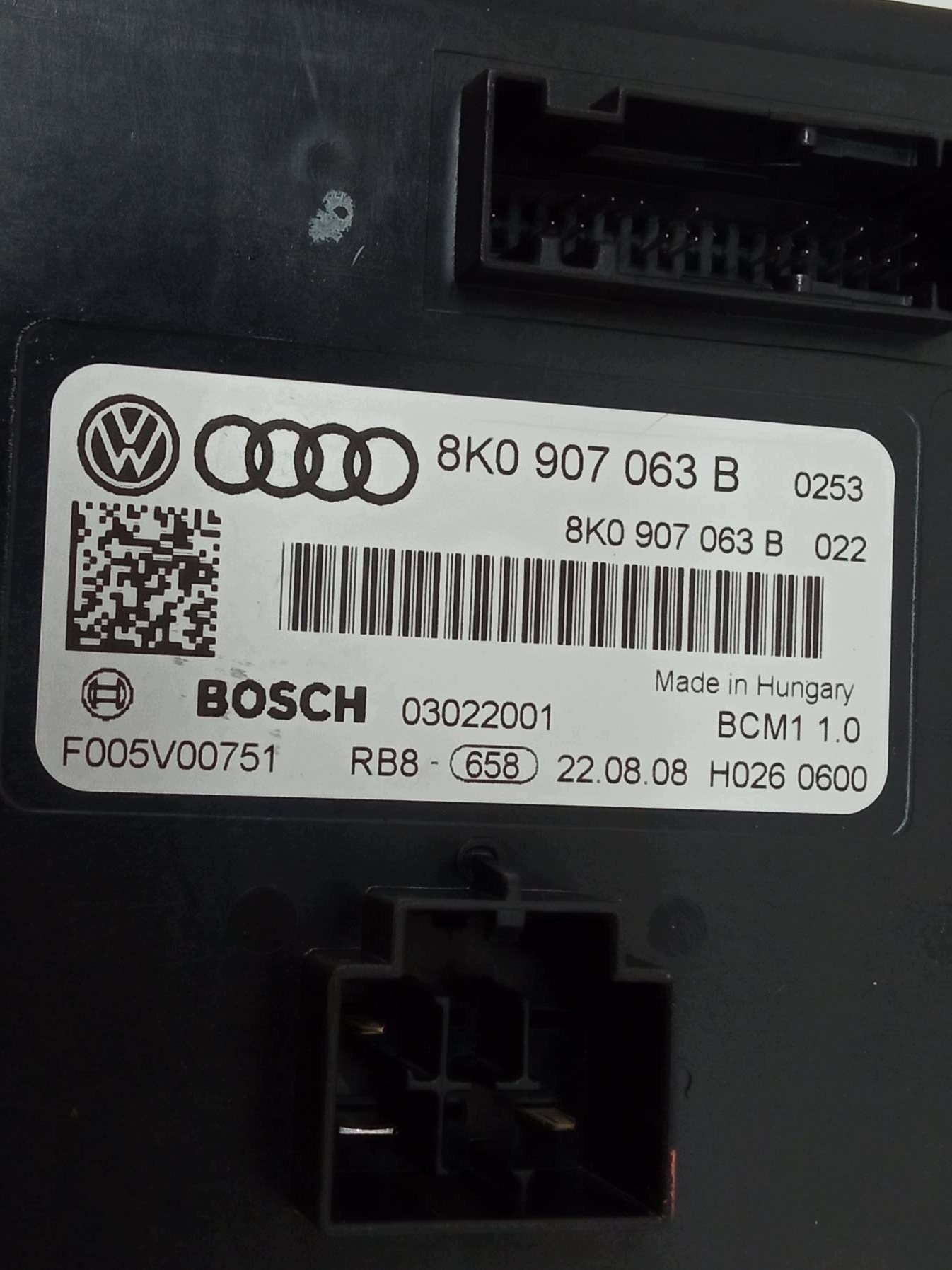 Unité commande confort 8K0907063B Audi A4 IV (2008-2015) B8