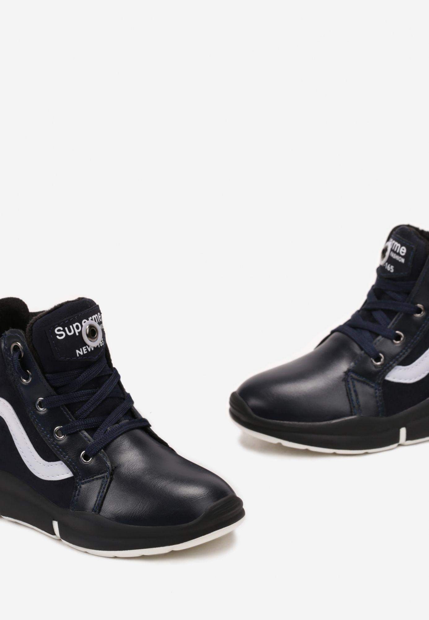 Born2Be Granatowe Botki 28 Wiosna Ekozamsz Materiał skóra ekologiczna