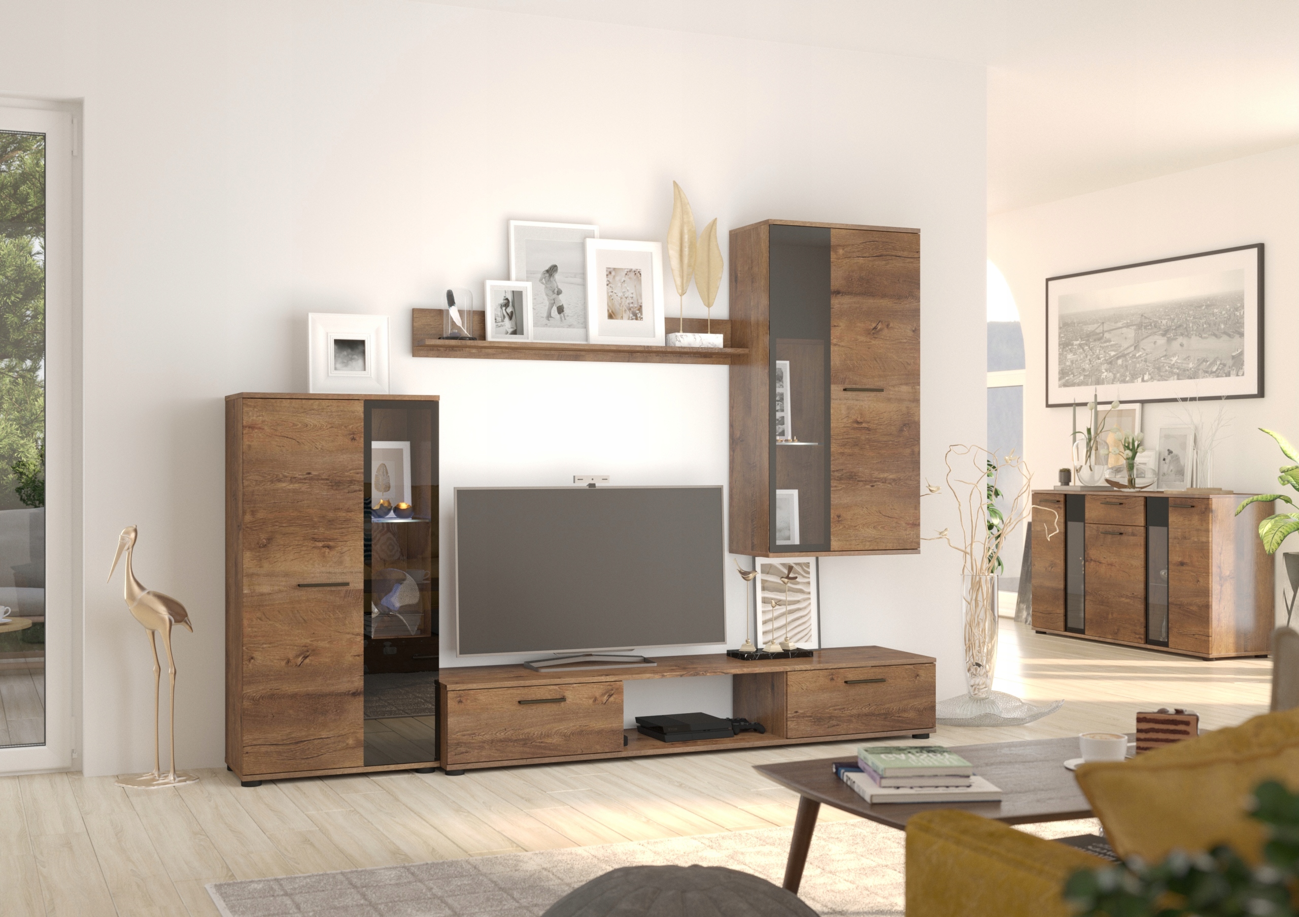 Meblościanka Salsa LED SZYBKA DOSTAWA !!! Kolor mebla biały