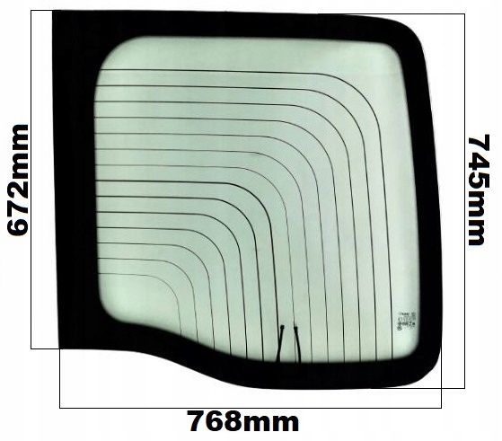 SZYBA PRAWA TYLNA W DRZWI RENAULT MASTER II 2 97-