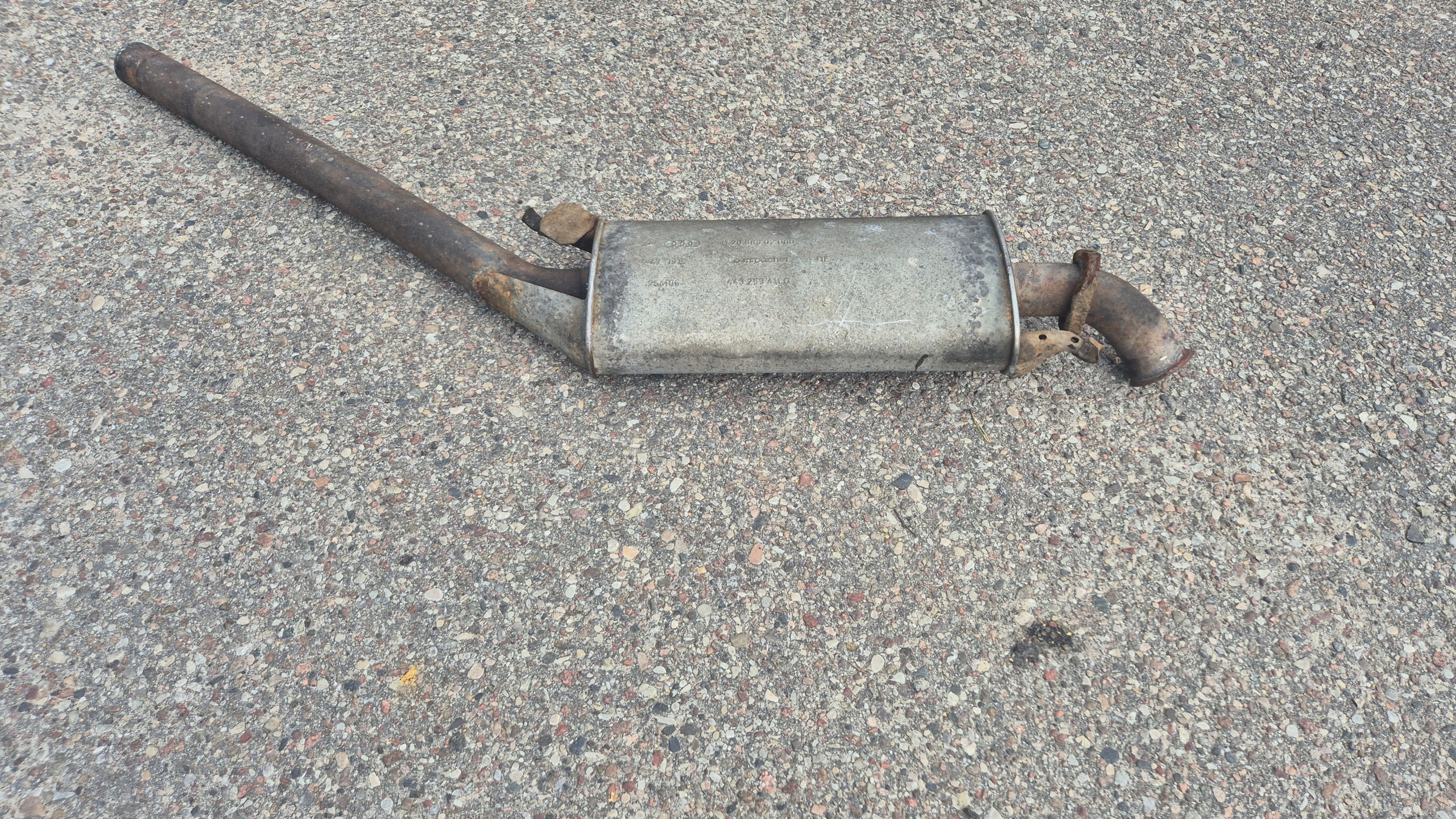 muffler, exhaust central AUDI A6 C4 100 C4 2.5 TDI original