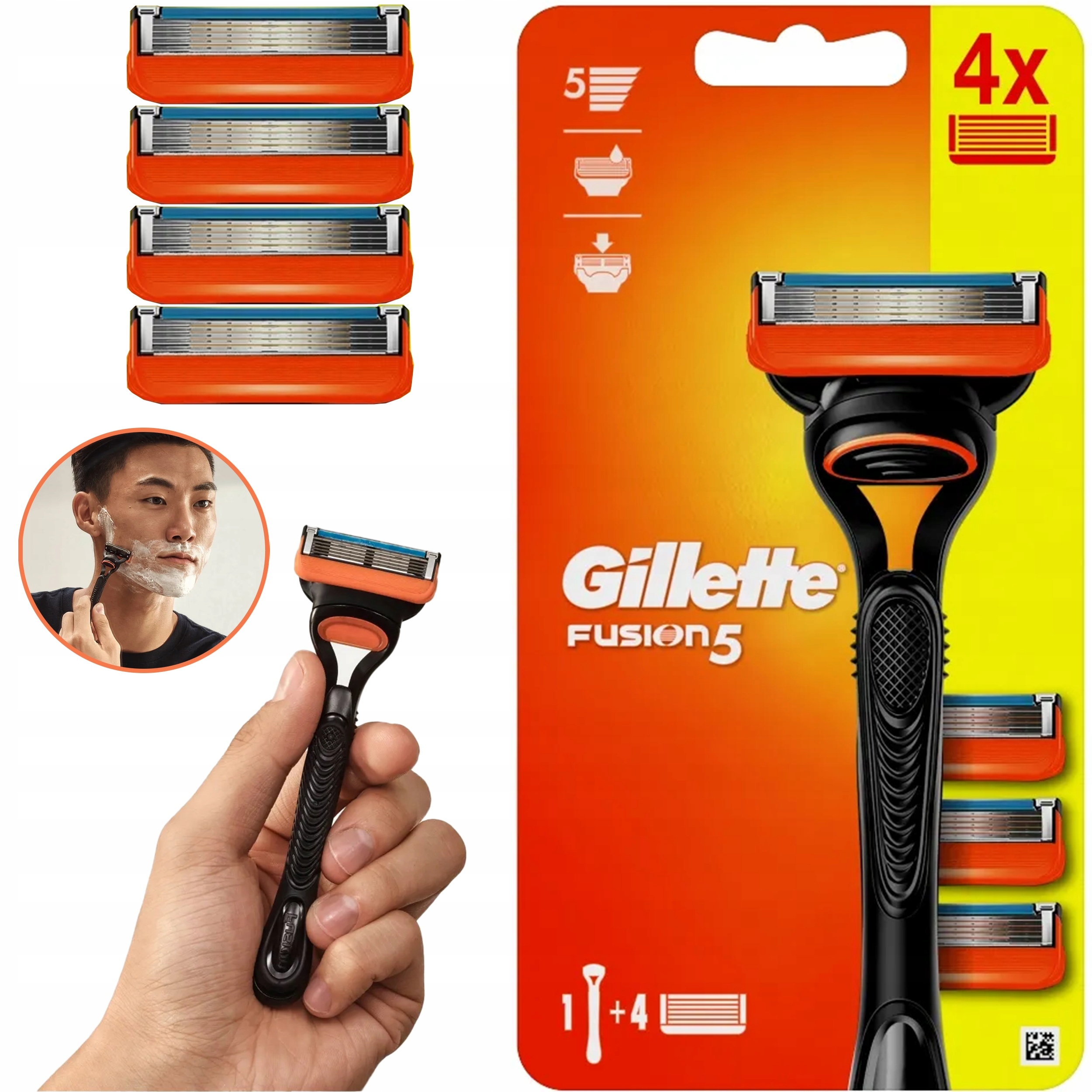 Gillette Fusion5 Holicí strojek pro muže Plus 4 náhradní břity