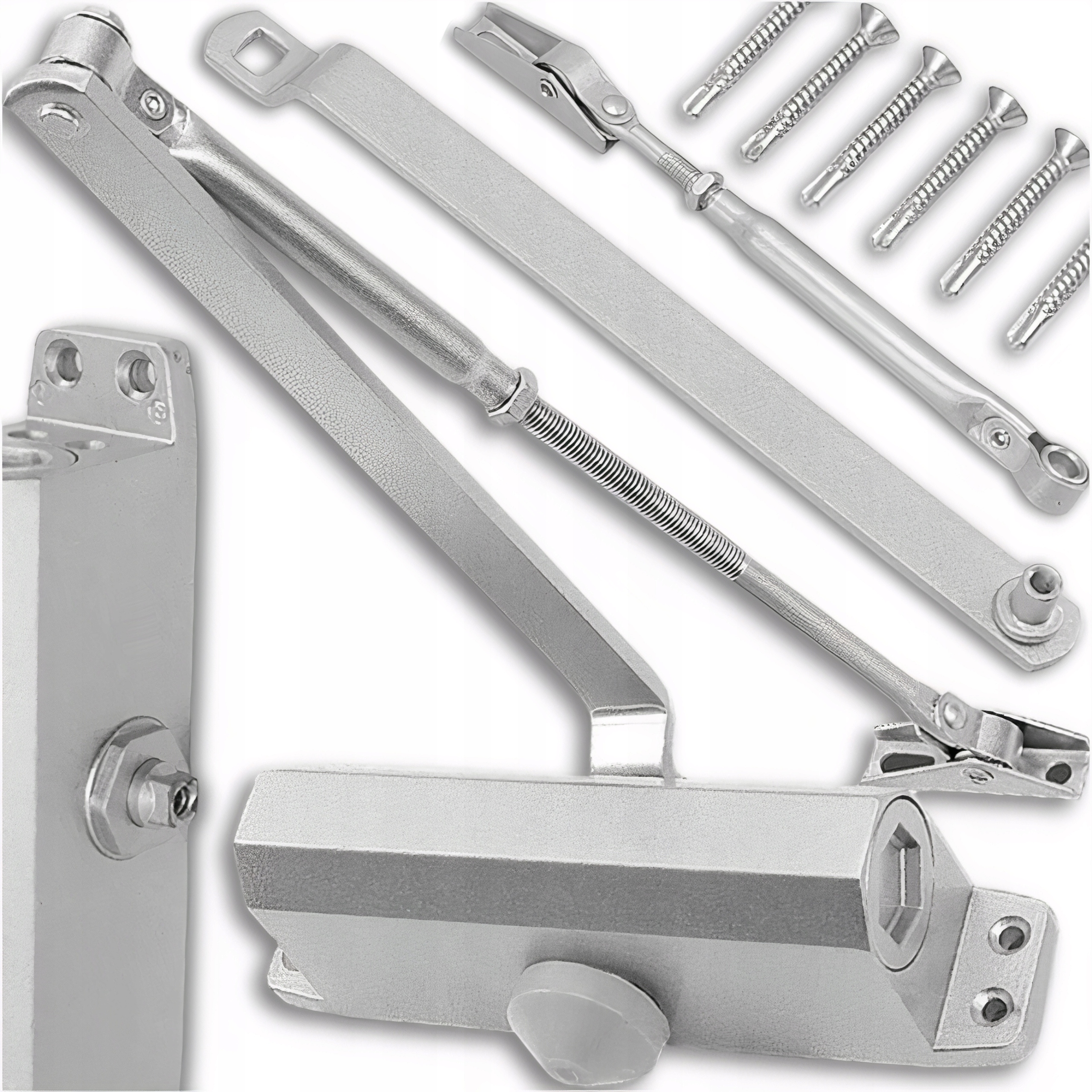 SAMOZAMYKACZ DO DRZWI ZAMYKACZ DRZWIOWY DOMYKACZ MOCNY Z RAMIENIEM 40-60 KG