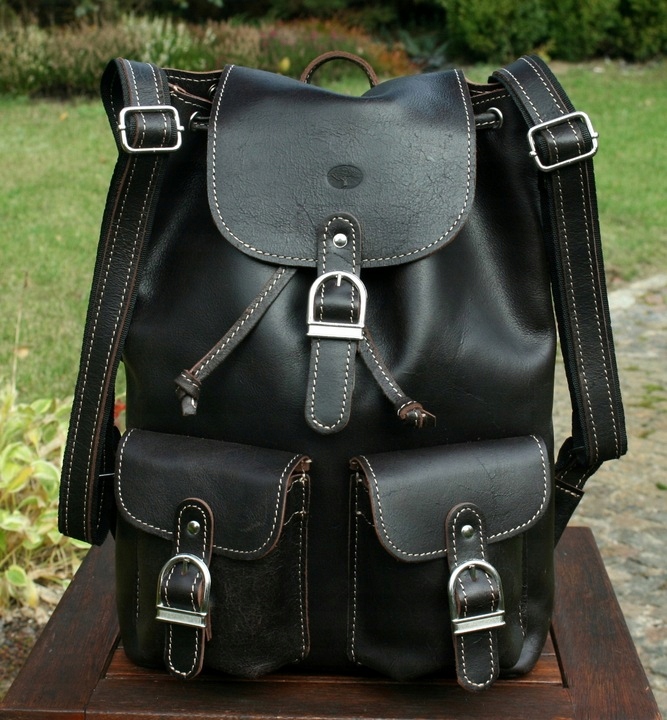 Batoh hnědý městský vintage unisex velký polská výroba