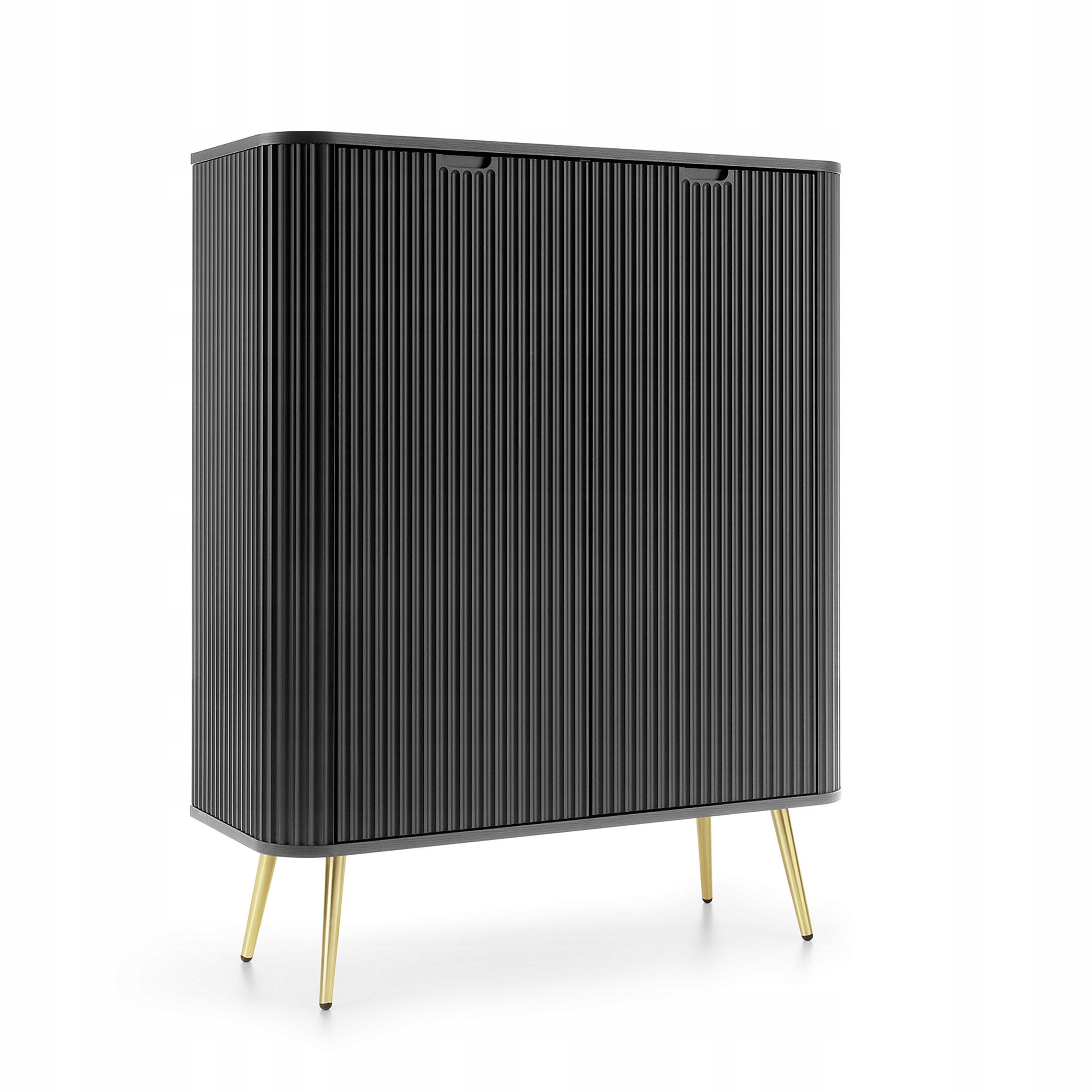 Komoda Zenzero 103 cm do obývacího pokoje Ložnice 2 Dvířka Černá