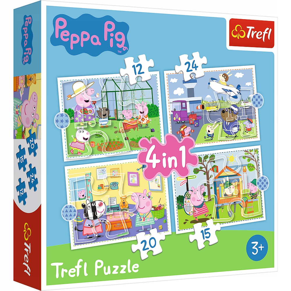 

Puzzle Układanka 4W1 Świnka Peppa 207 El. 4+ Trefl