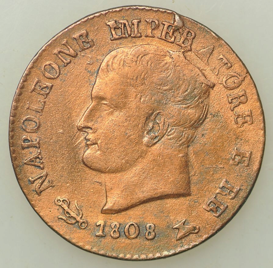 Napoleońskie Królestwo Włoch - 1 centesimo 1808 V